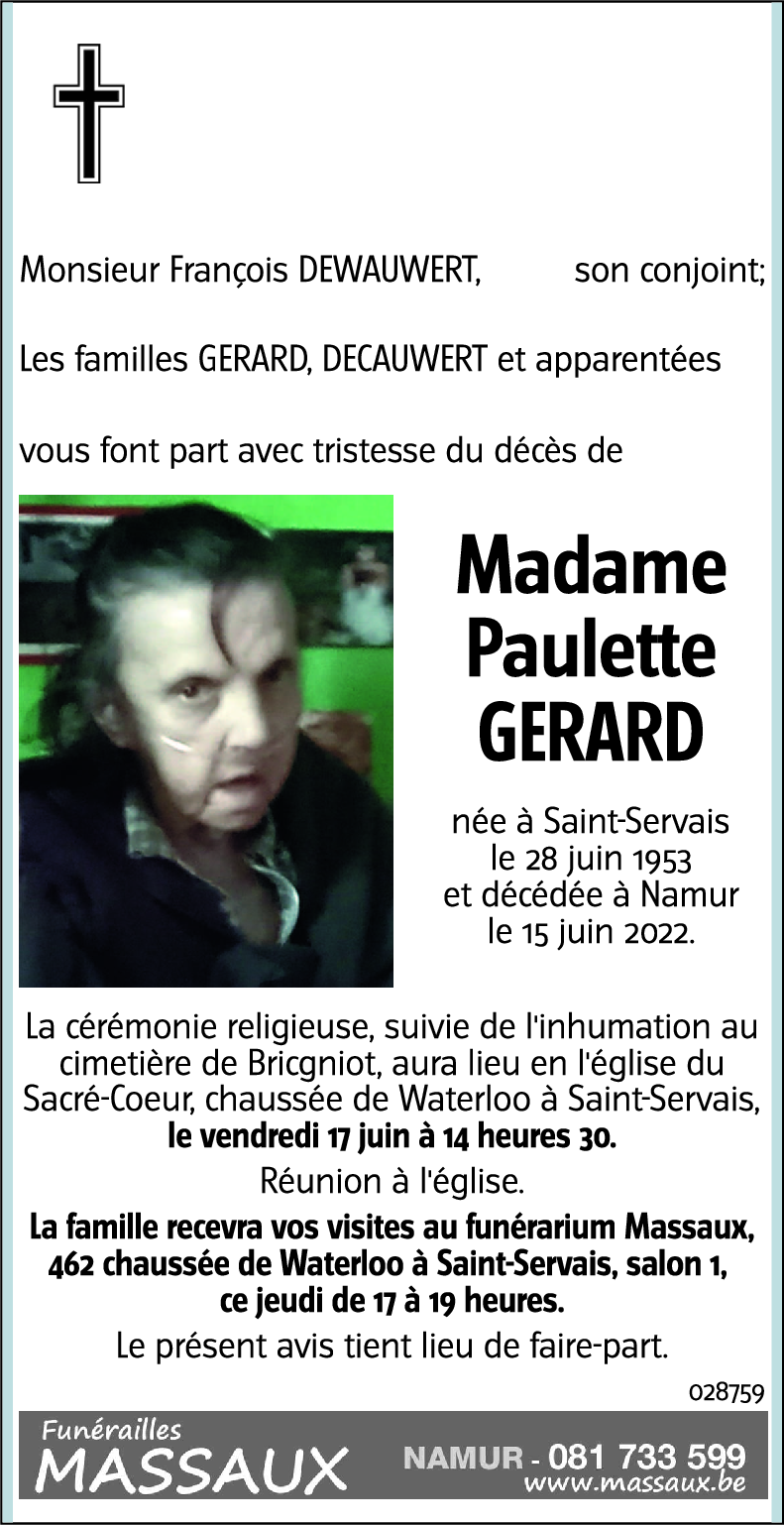 Paulette GERARD