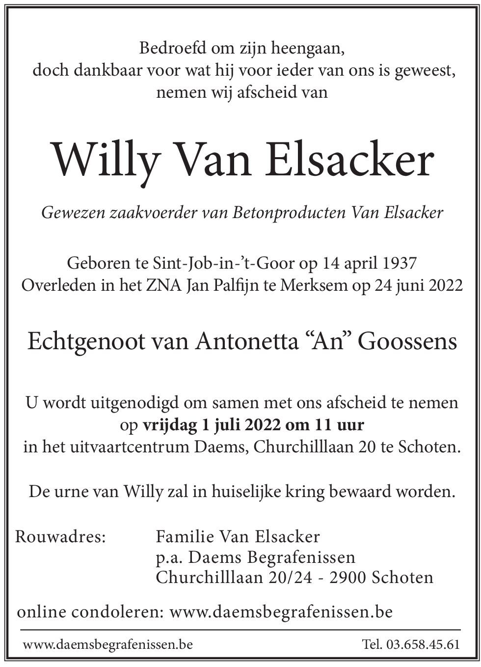 Willy Van Elsacker