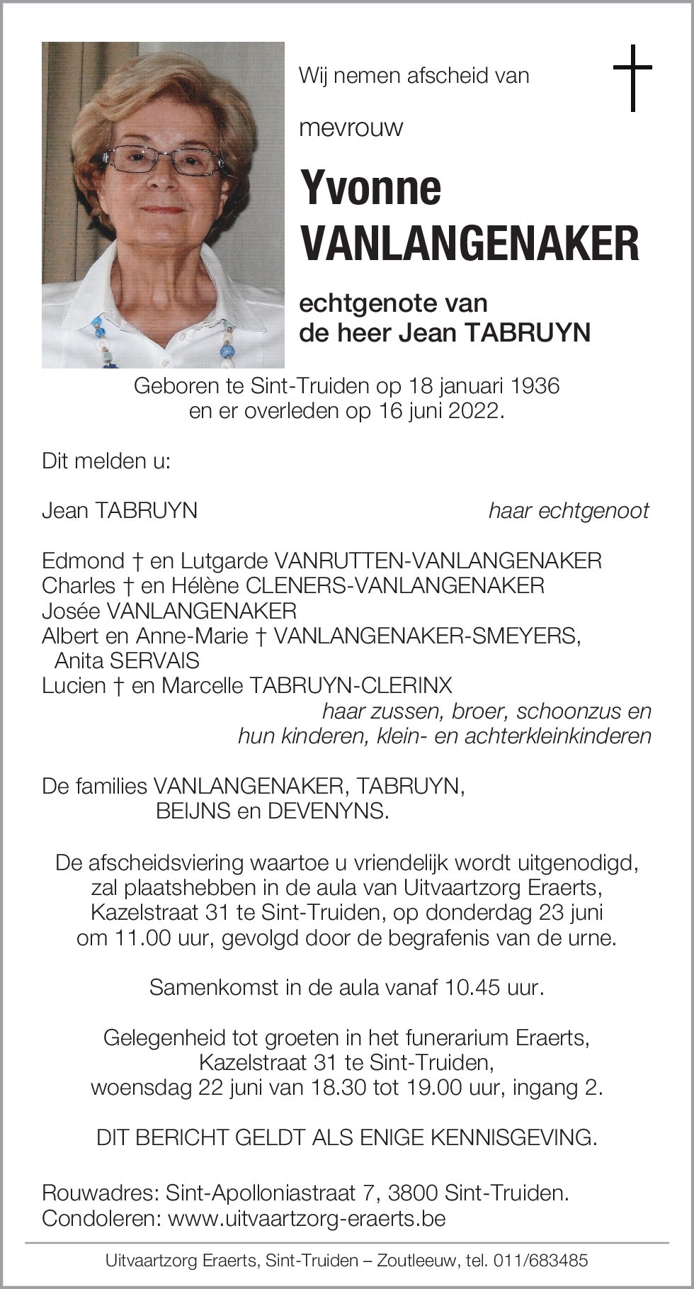 Yvonne Vanlangenaker