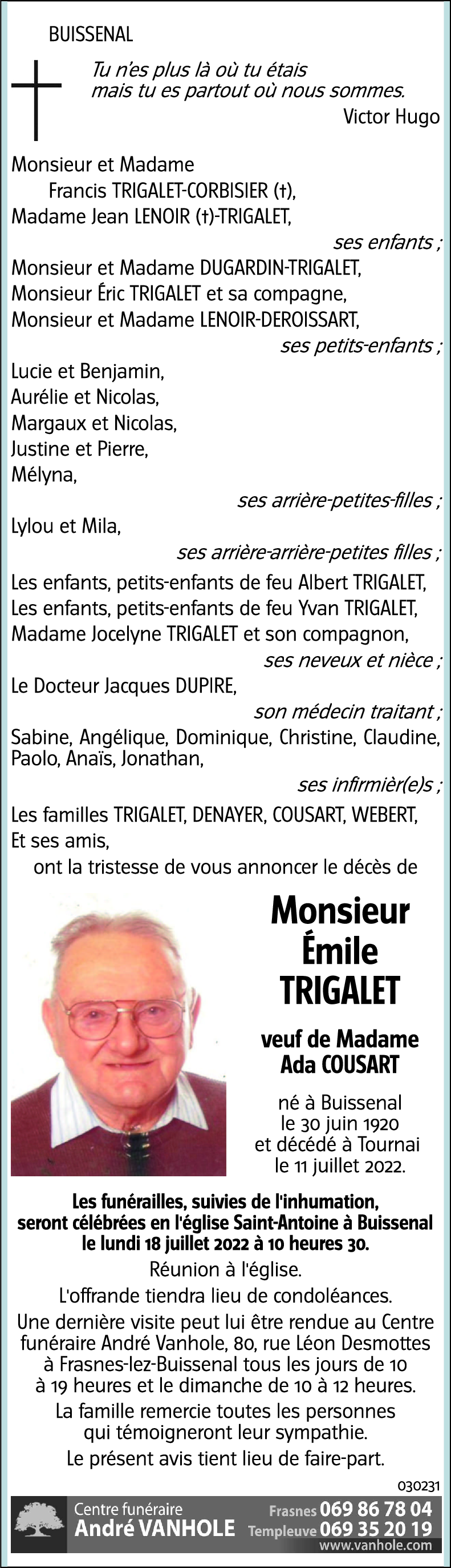 Emile TRIGALET