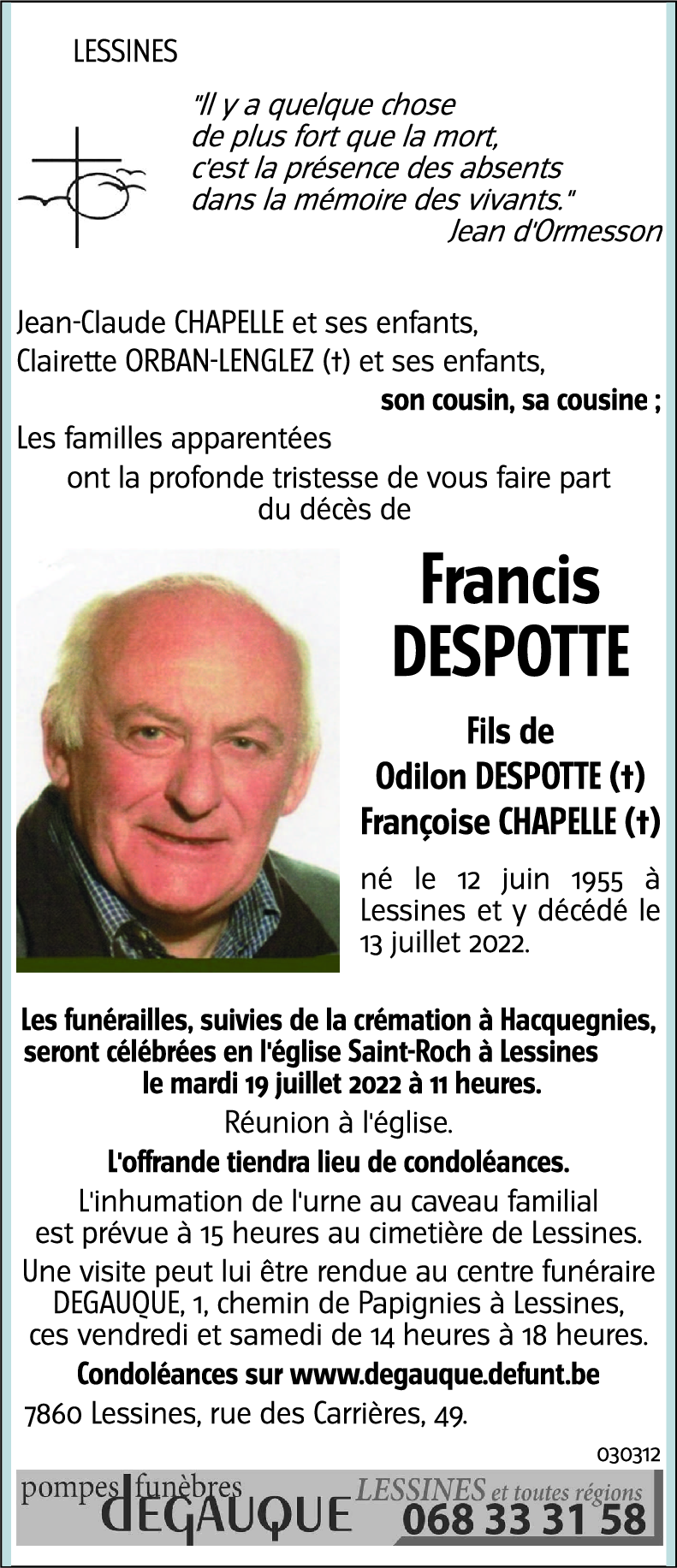 Francis DESPOTTE