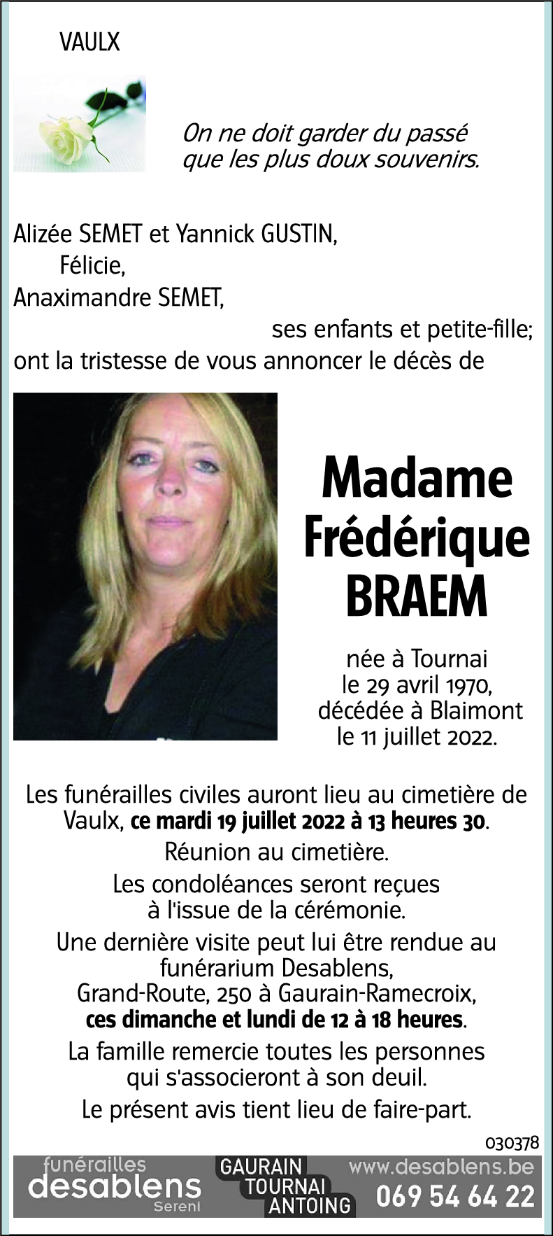 Frédérique BRAEM
