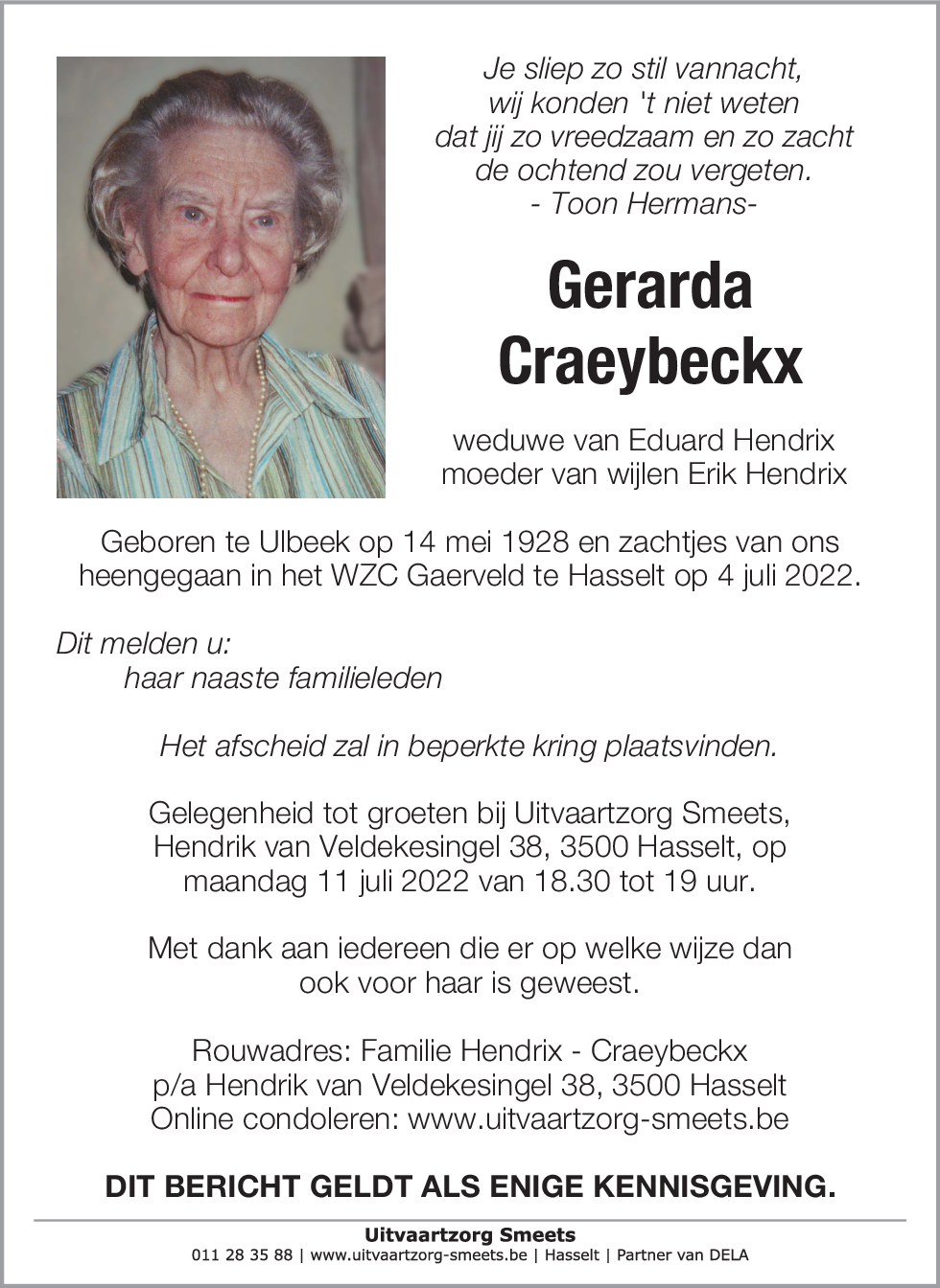 Gerarda Craeybeckx