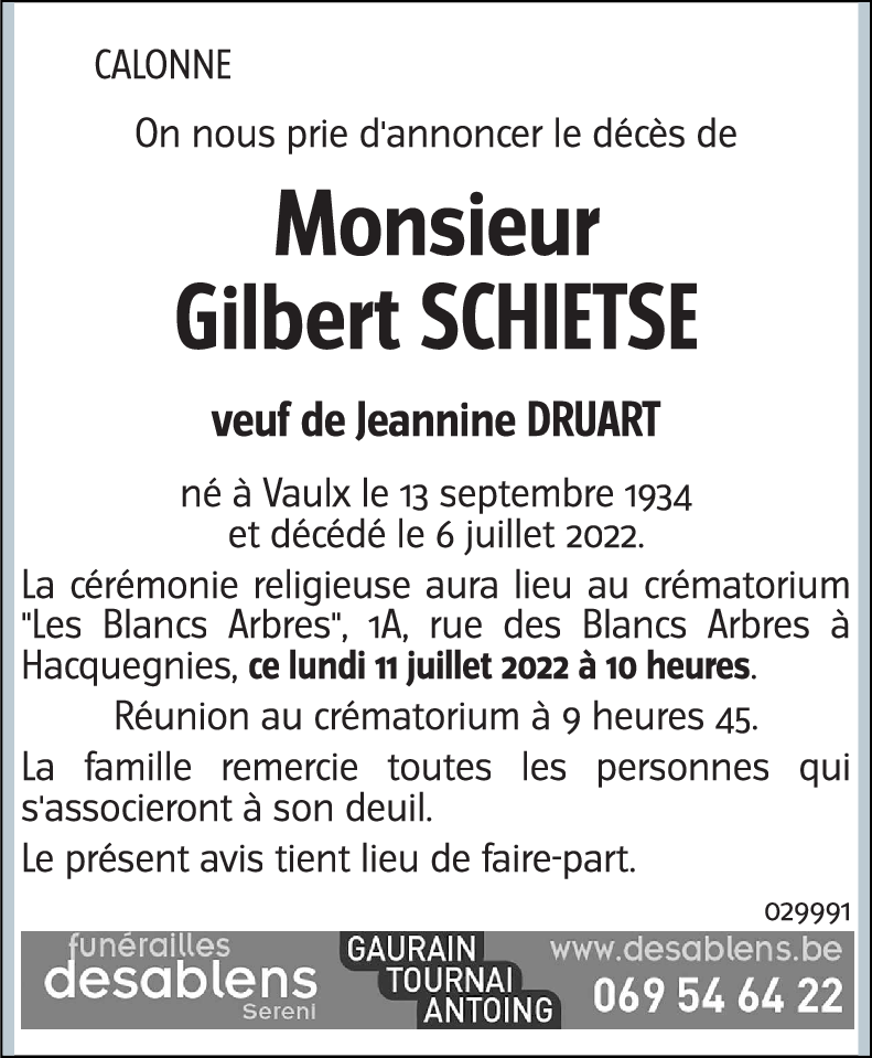 Gilbert SCHIETSE