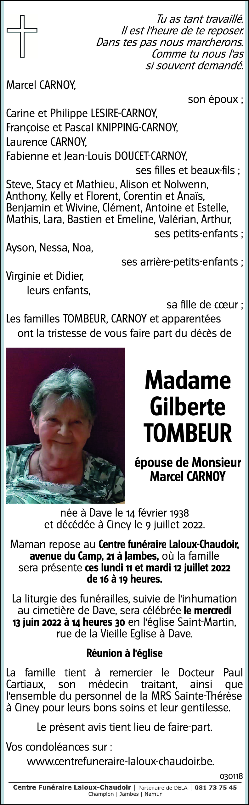 Gilberte TOMBEUR