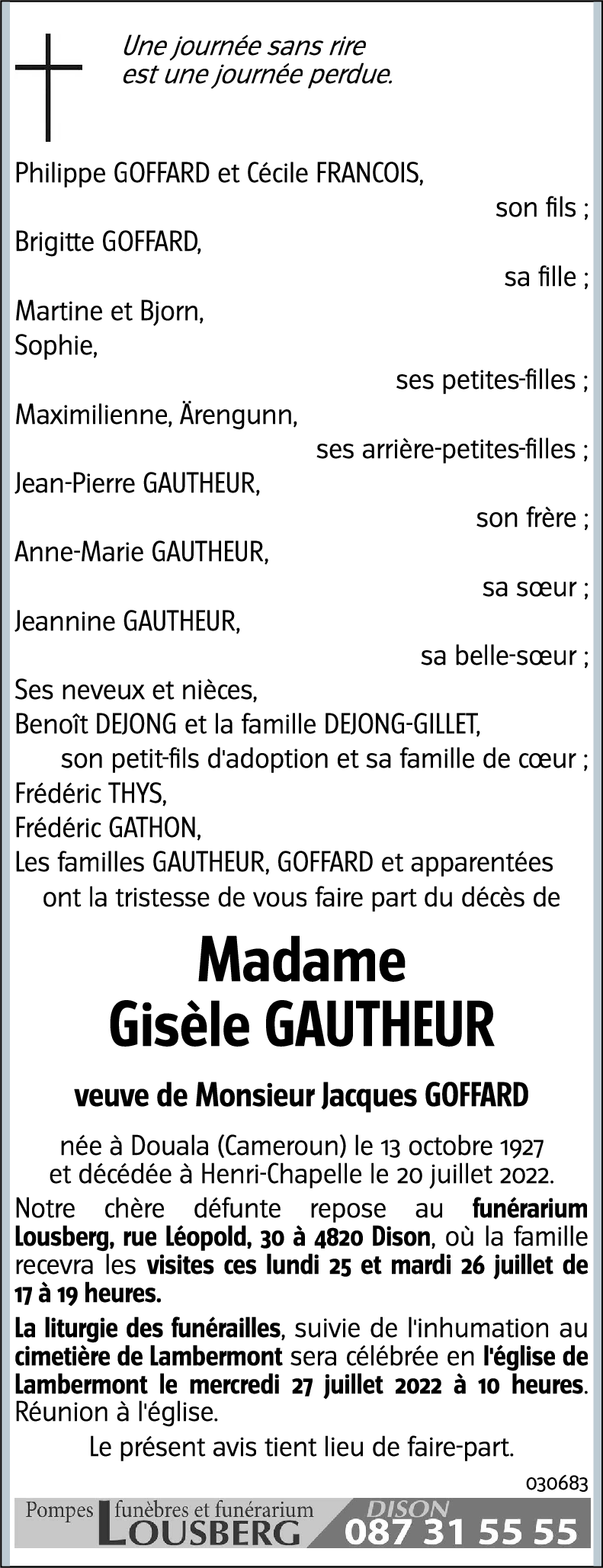 Gisèle GOFFARD-GAUTHEUR