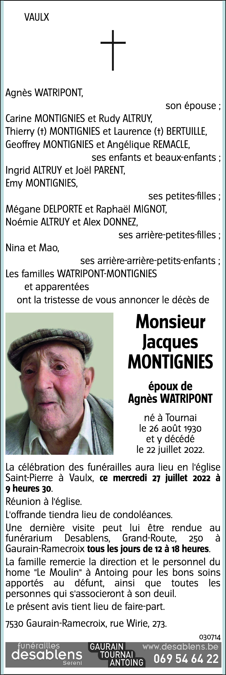 Jacques MONTIGNIES