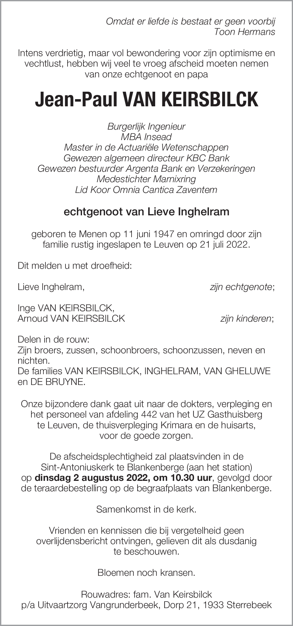 Jean-Paul Van Keirsbilck