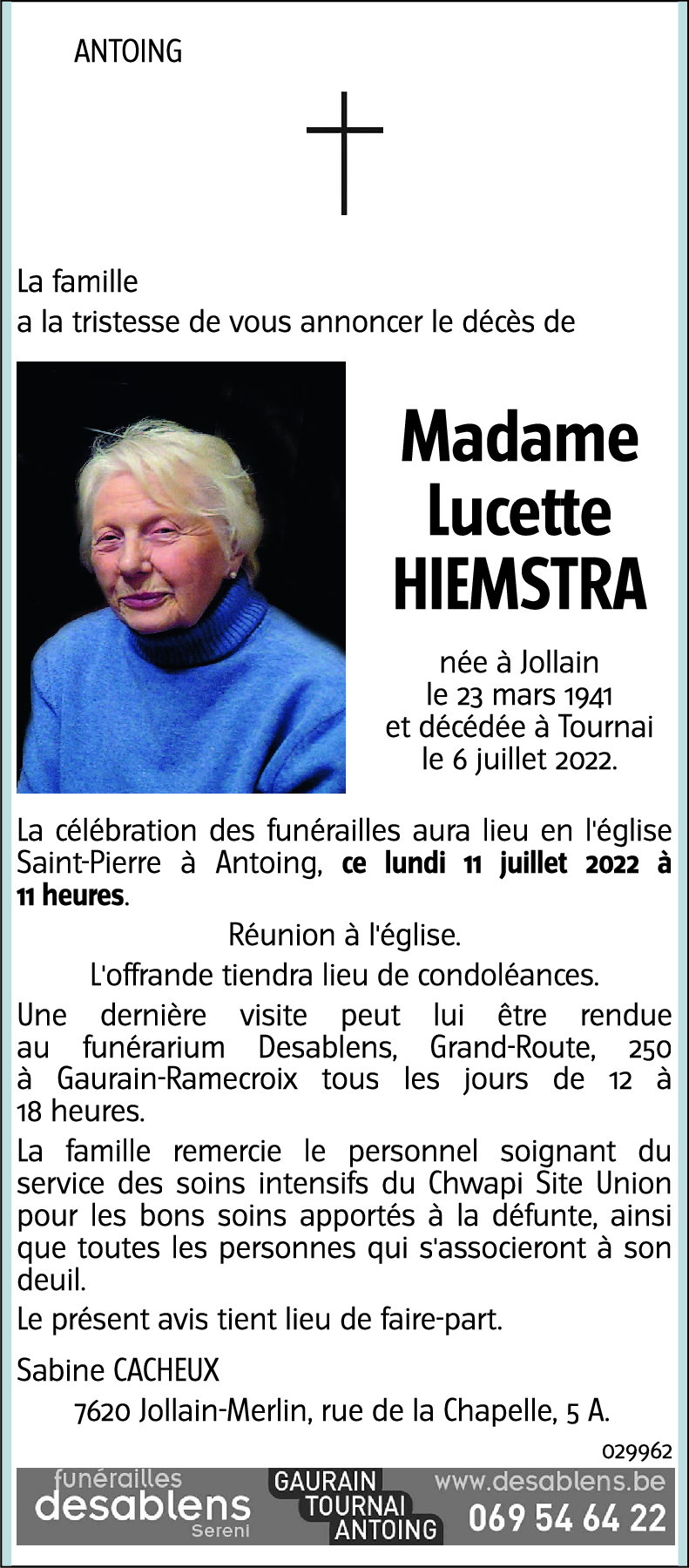 Lucette HIEMSTRA