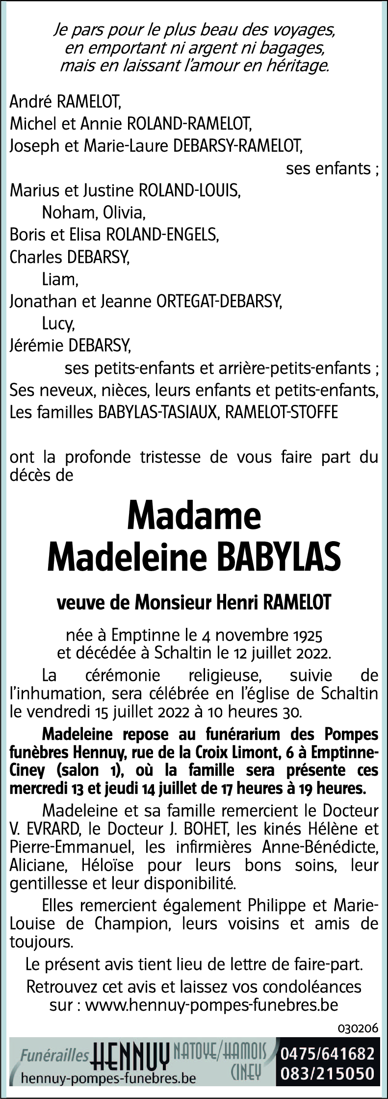 Madeleine BABYLAS