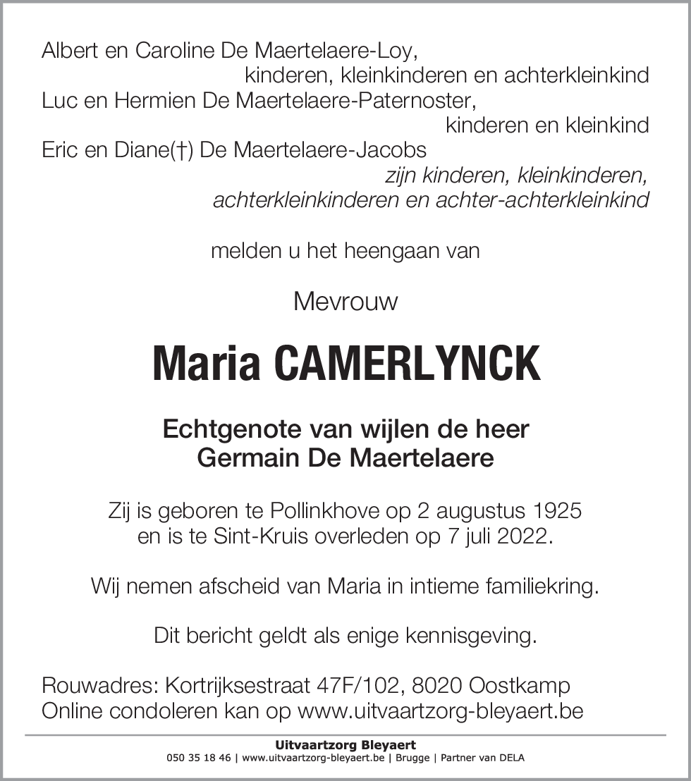 Maria Camerlynck