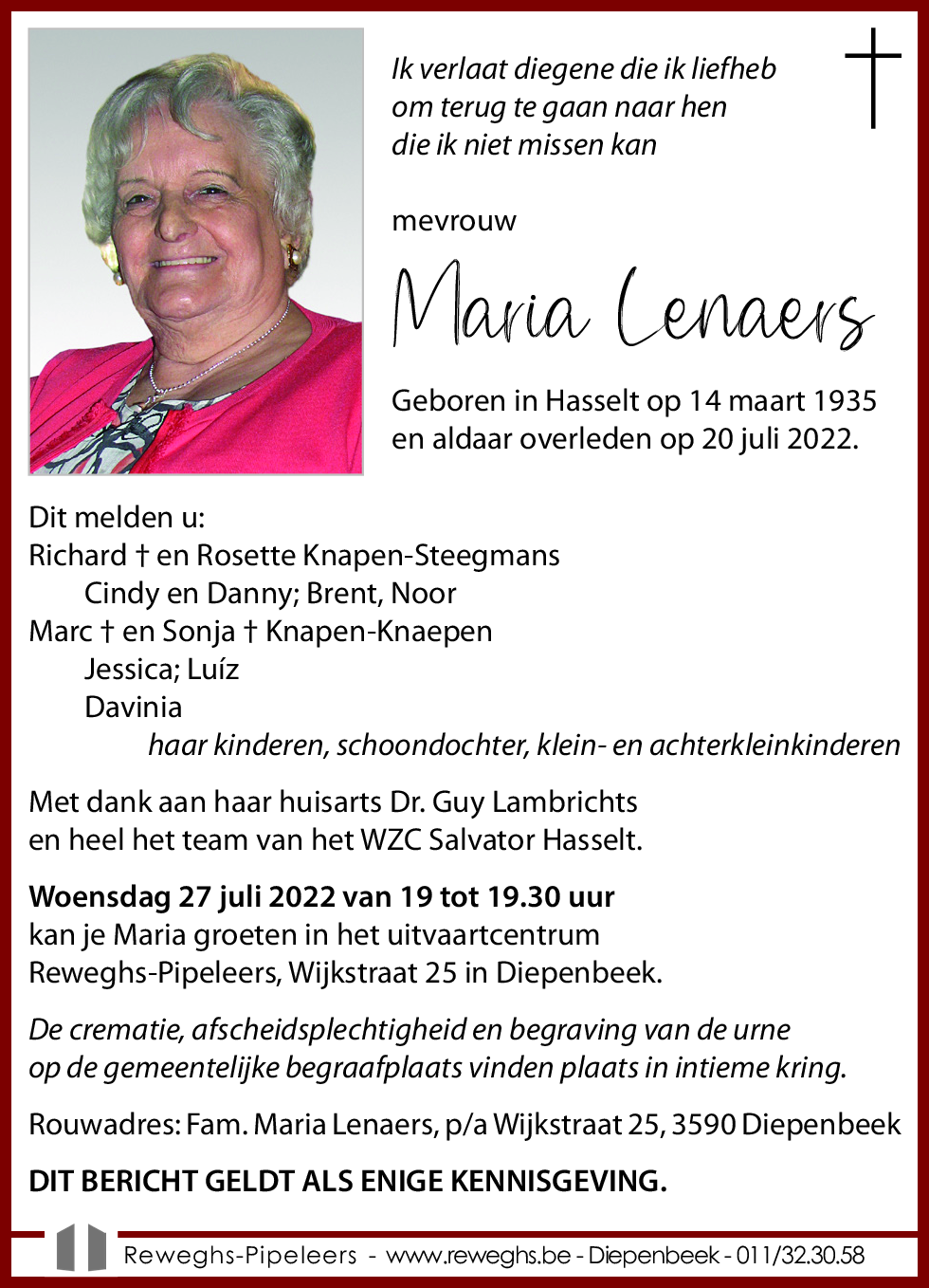 Maria Lenaers