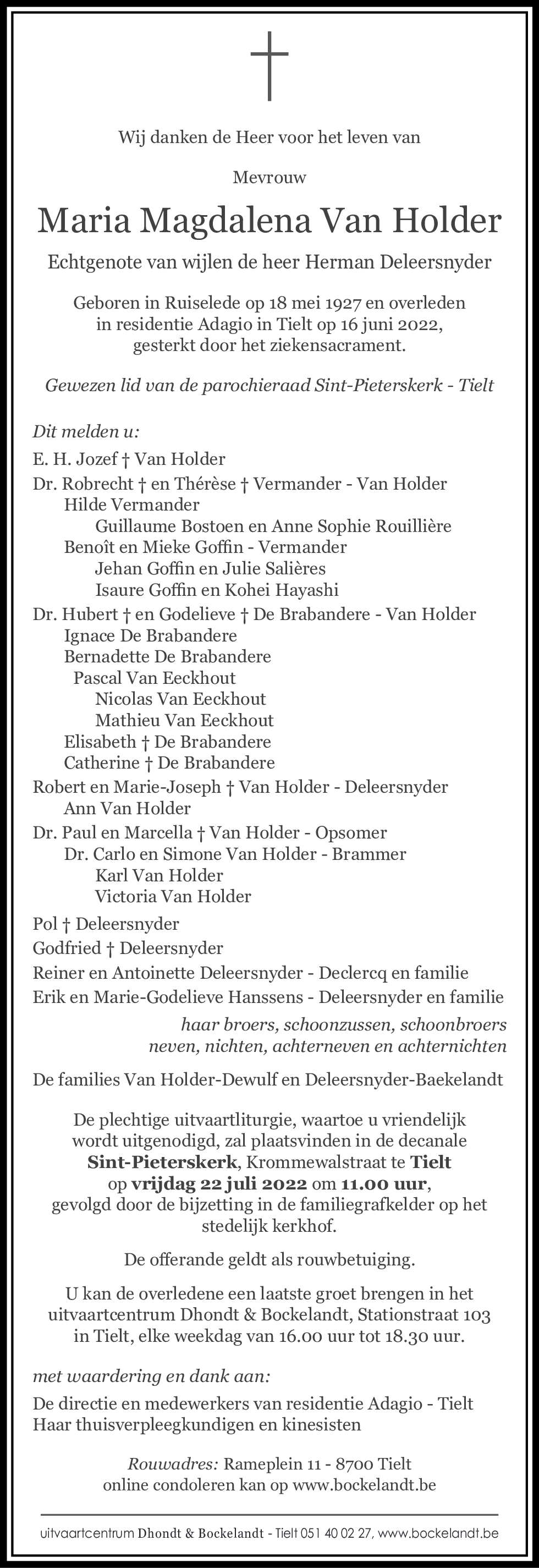 Maria Magdalena Van Holder