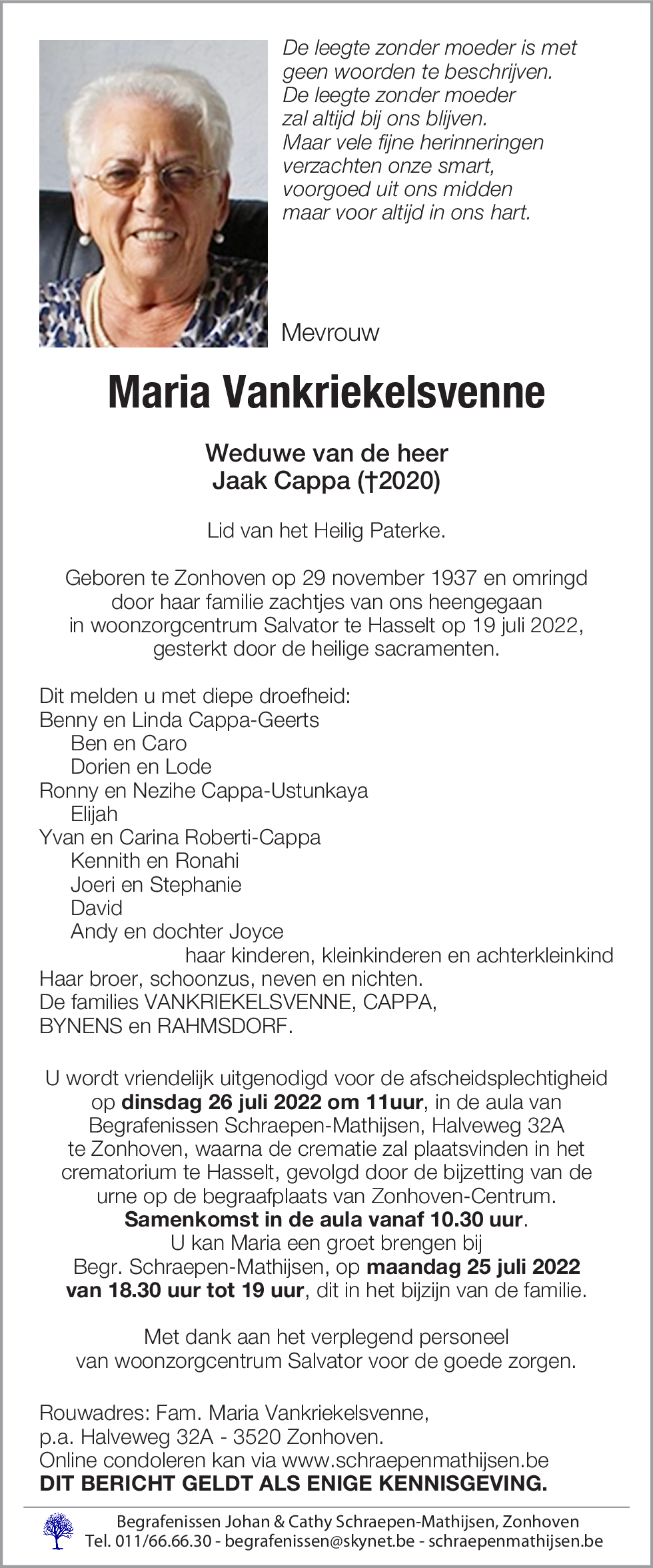 Maria Vankriekelsvenne