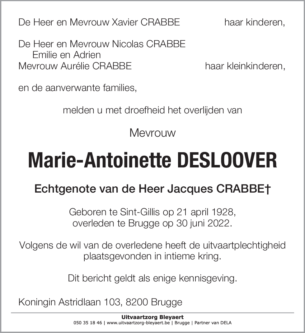 Marie-Antoinette Desloover