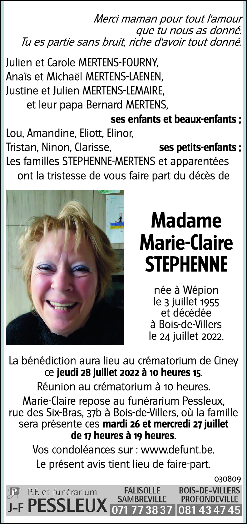 Marie-Claire STEPHENNE