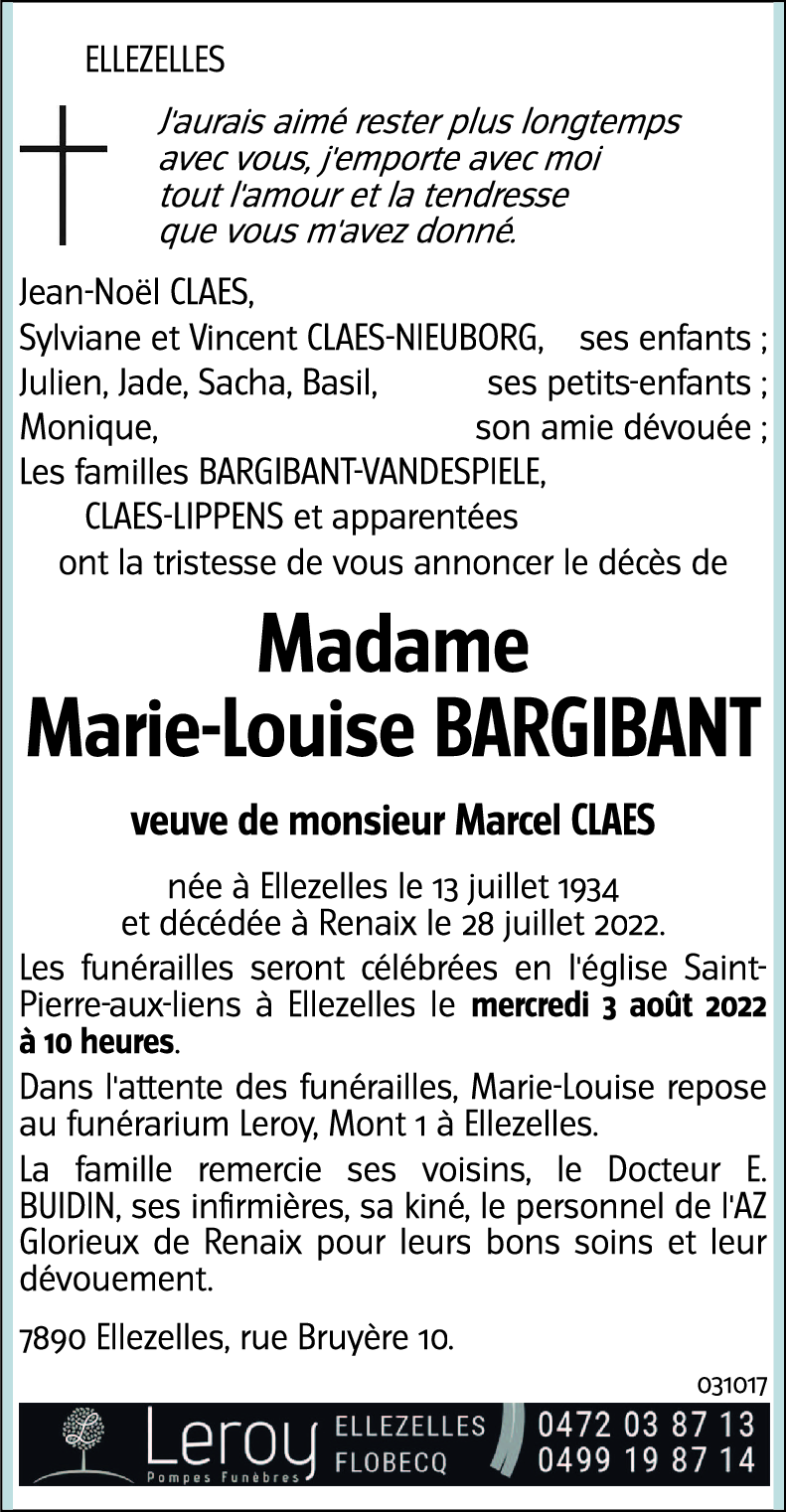 Marie Louise Bargibant