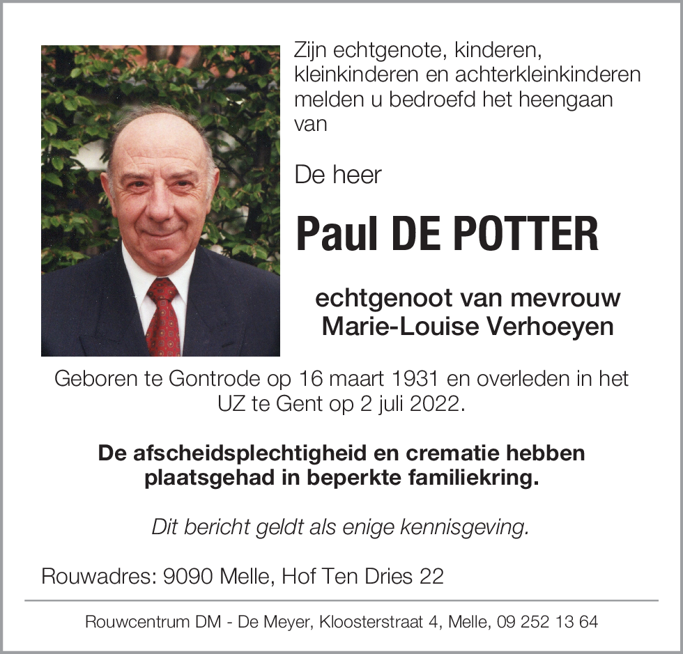 Paul De Potter