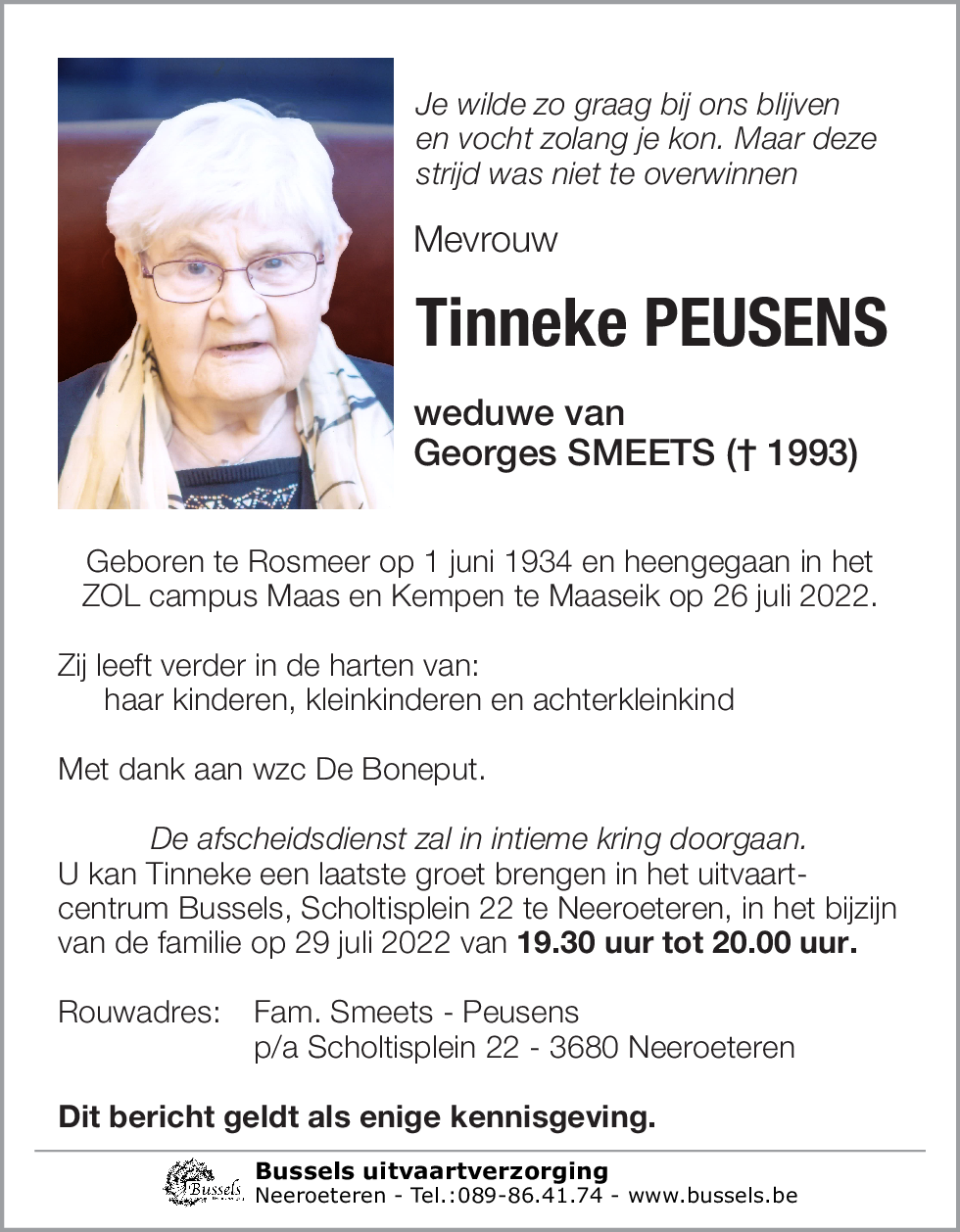 Tinneke PEUSENS