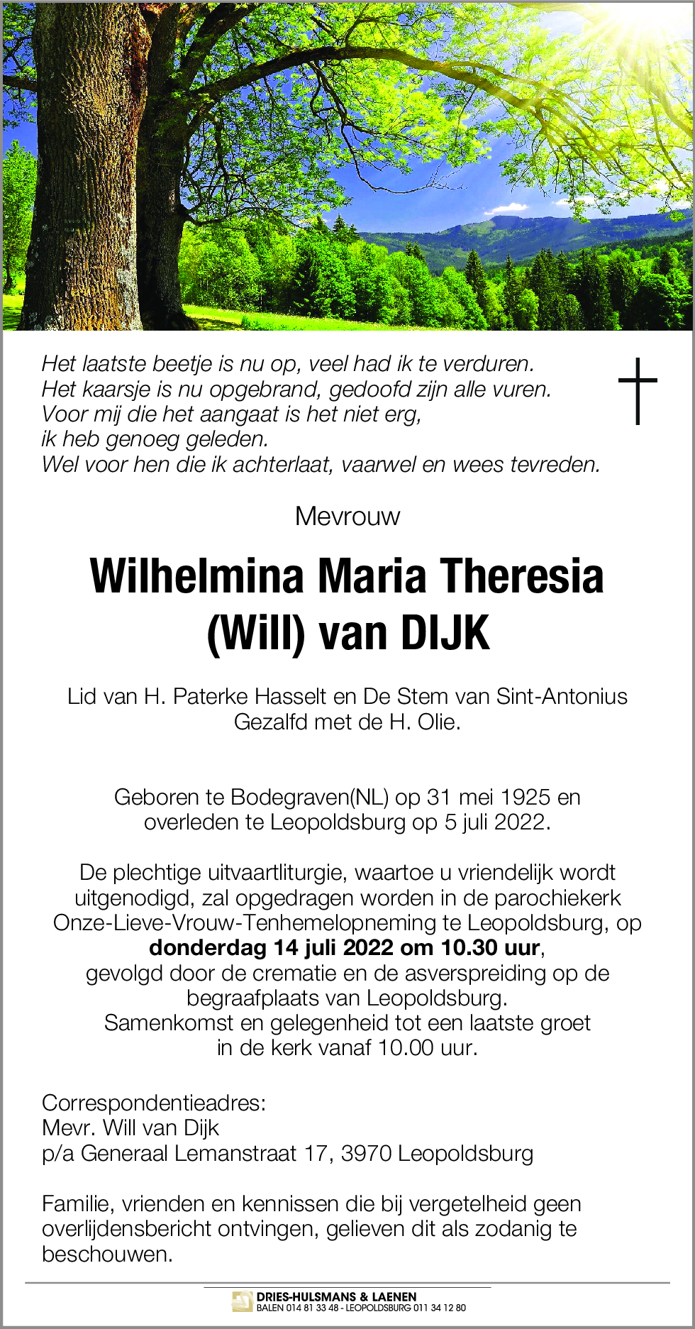 Wilhelmina Maria Theresia van Dijk