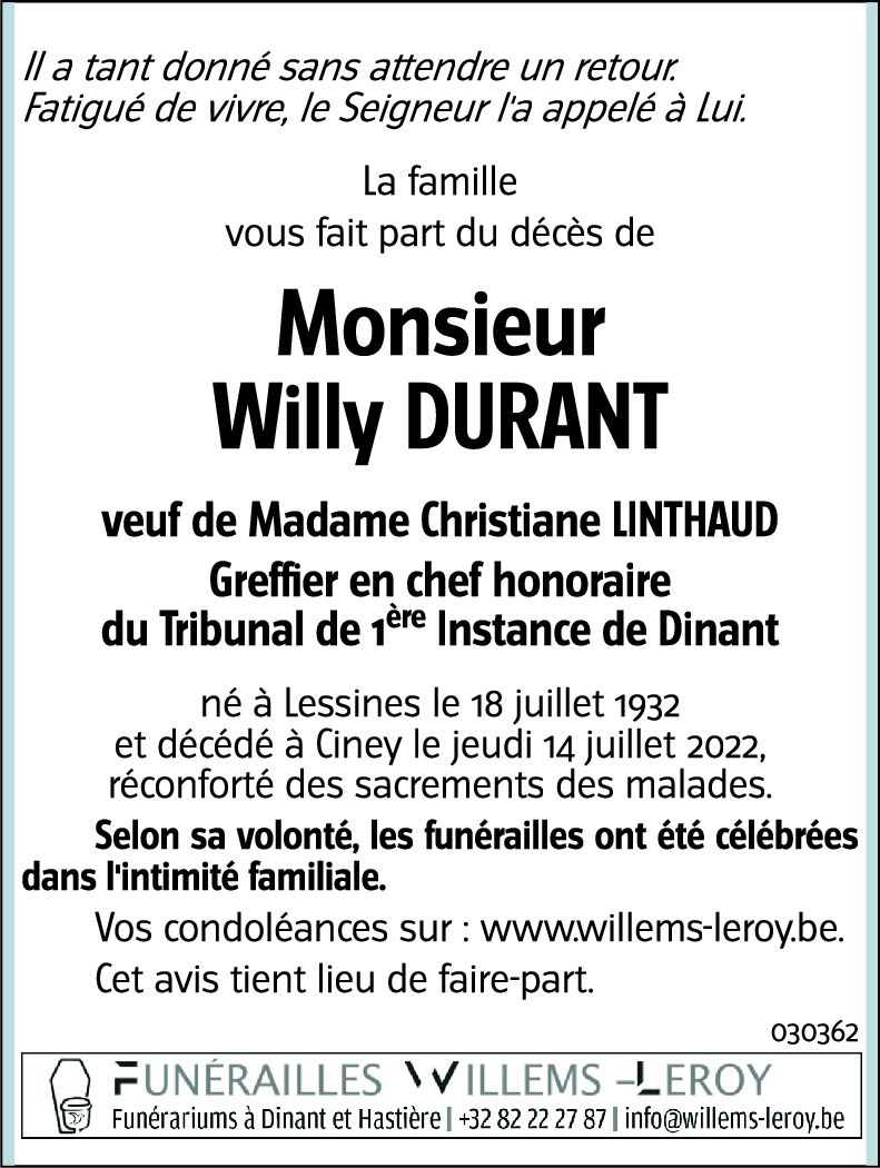 Willy DURANT