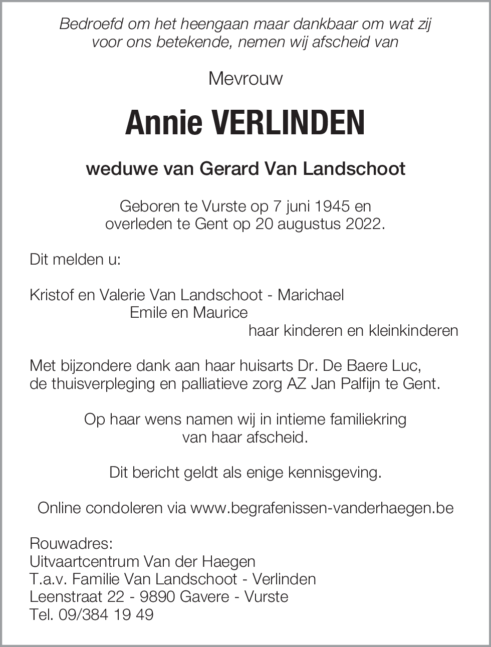 Annie VERLINDEN