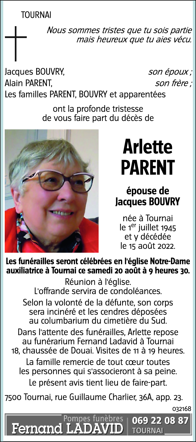 Arlette BOUVRY