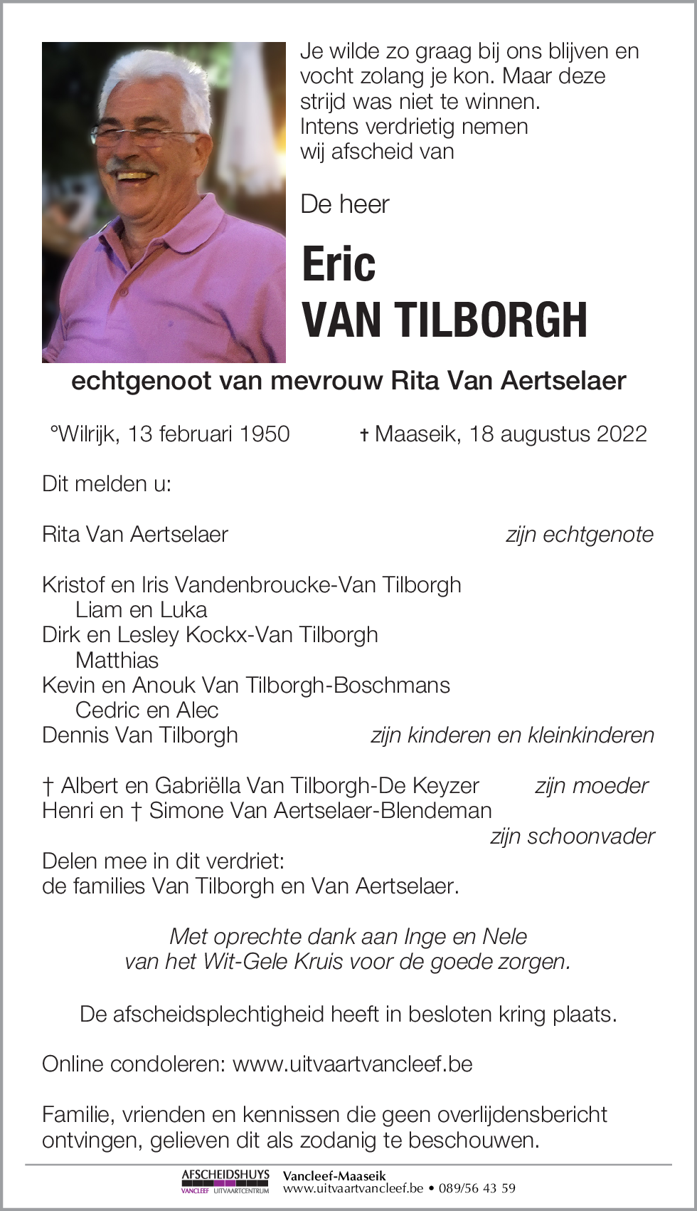 Eric Van Tilborgh
