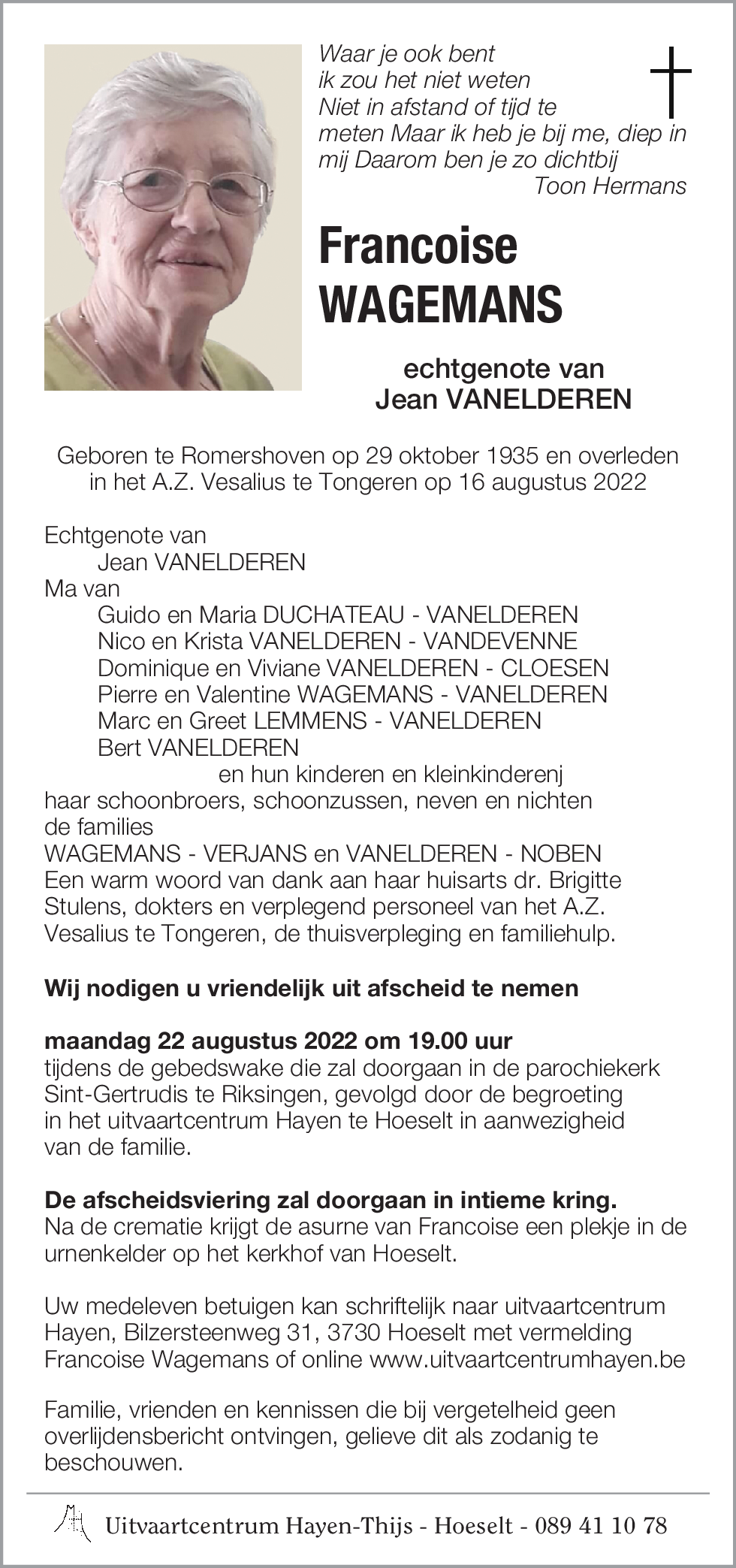 Francoise WAGEMANS