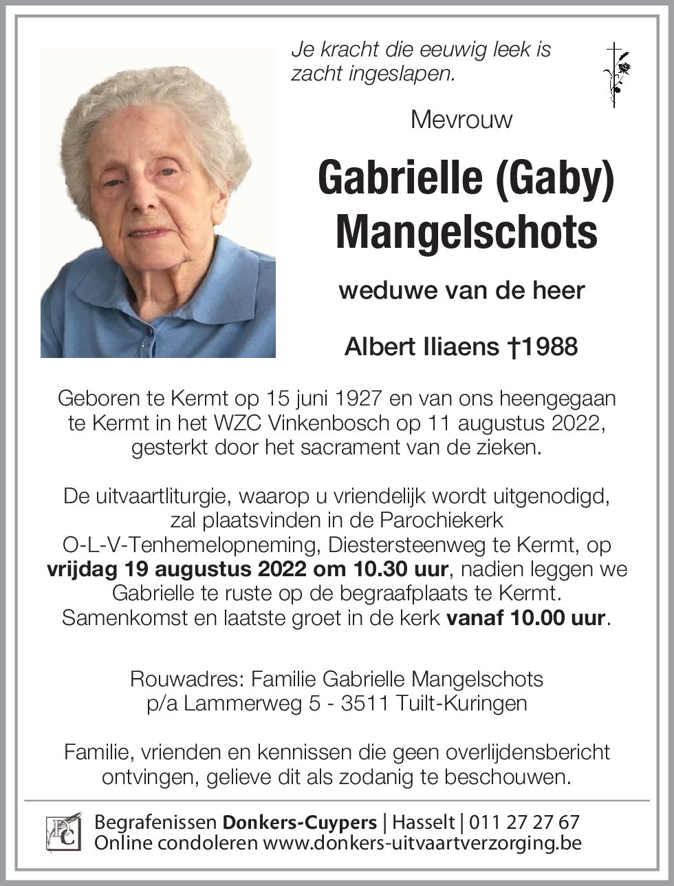 Gabrielle (Gaby) Mangelschots