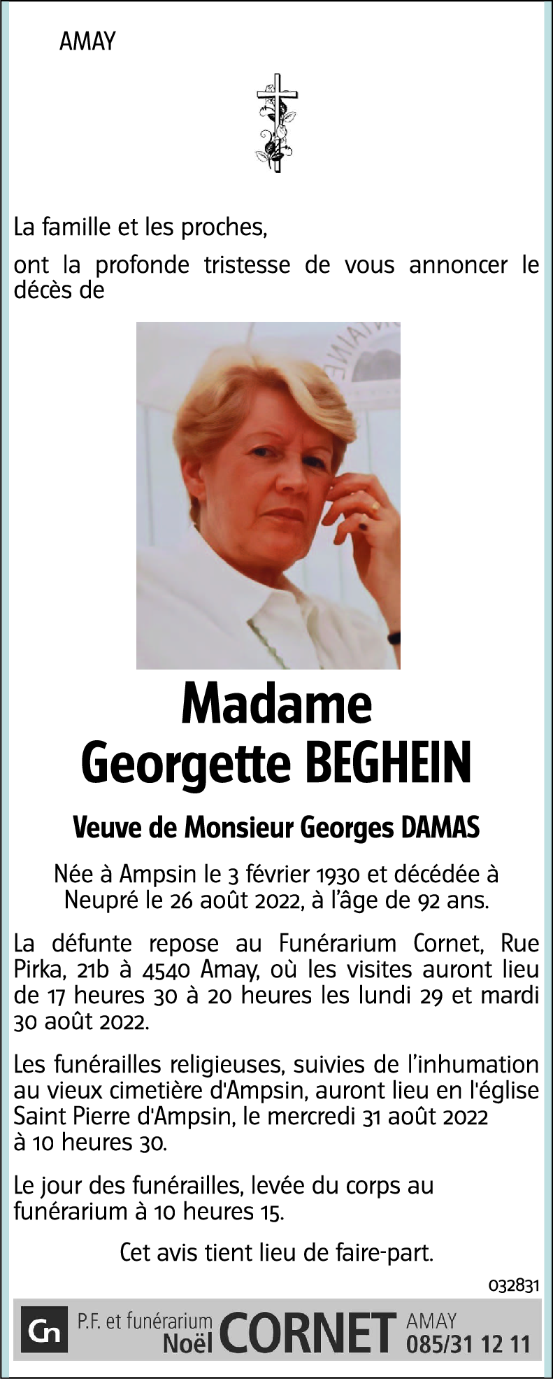 Georgette BEGHEIN