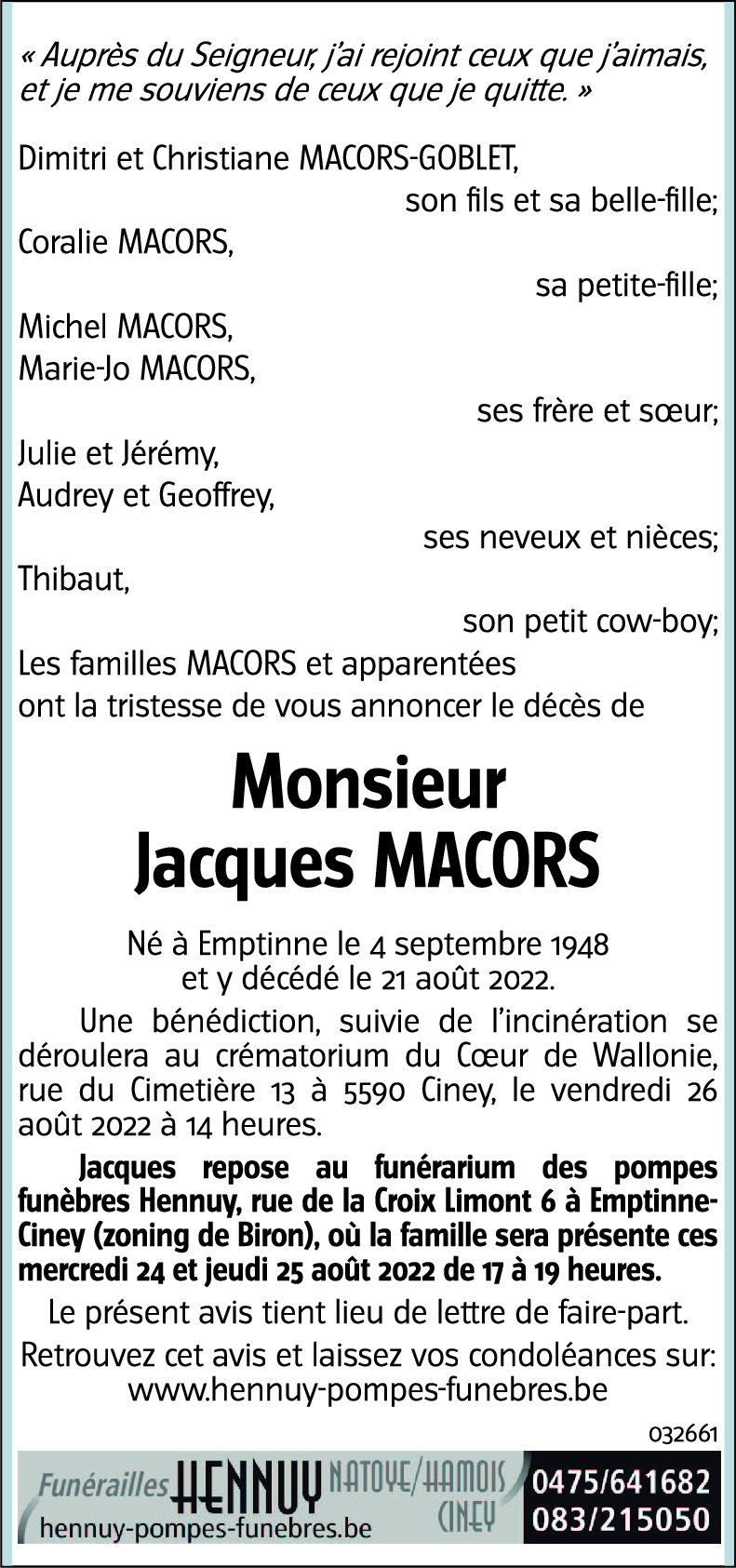 Jacques MACORS