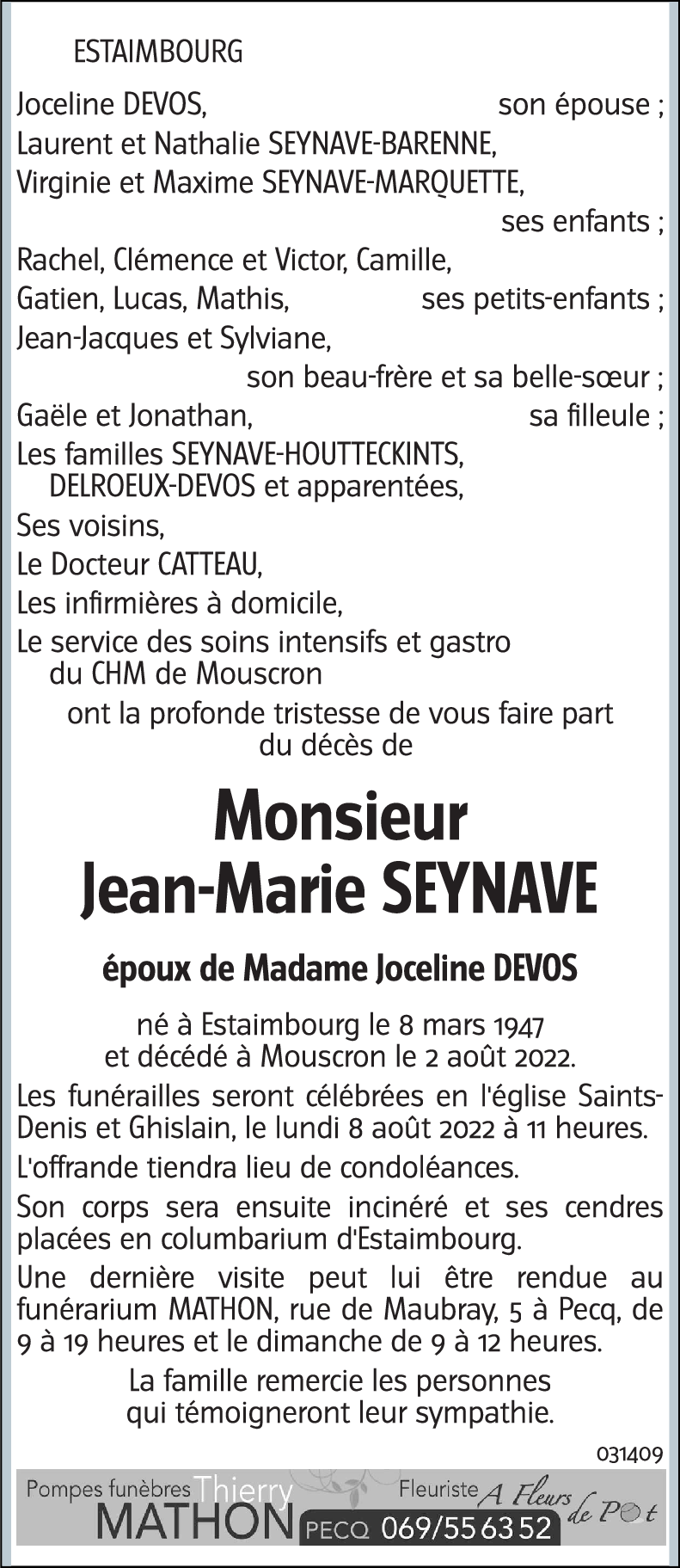 Jean-Marie SEYNAVE