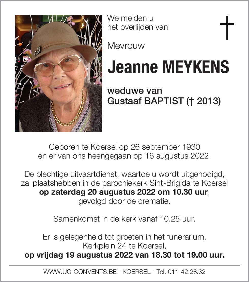 Jeanne Meykens