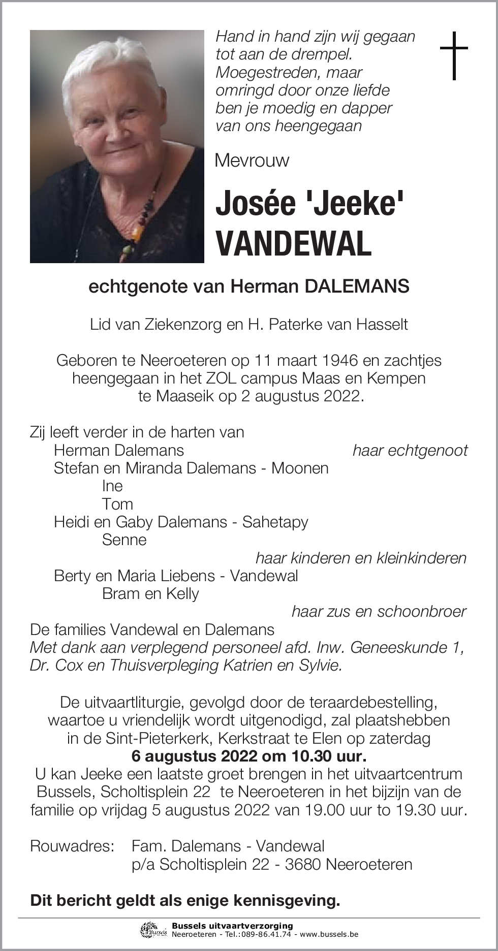 Josée 'Jeeke' VANDEWAL