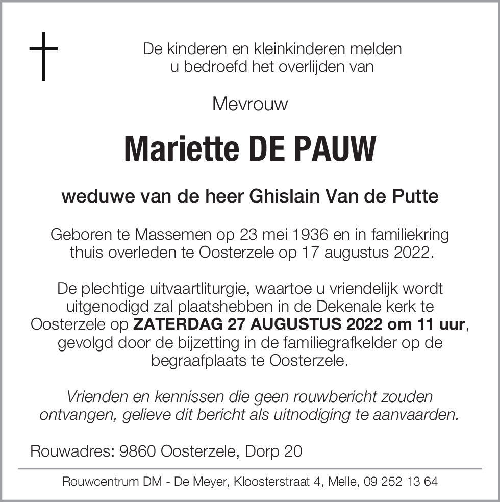 Mariette De Pauw