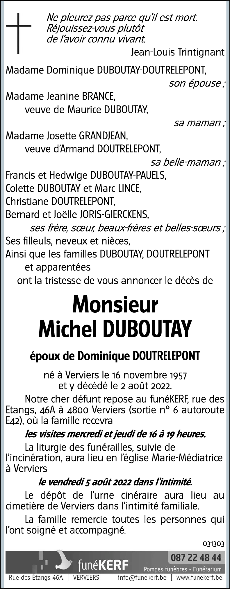 Michel DUBOUTAY