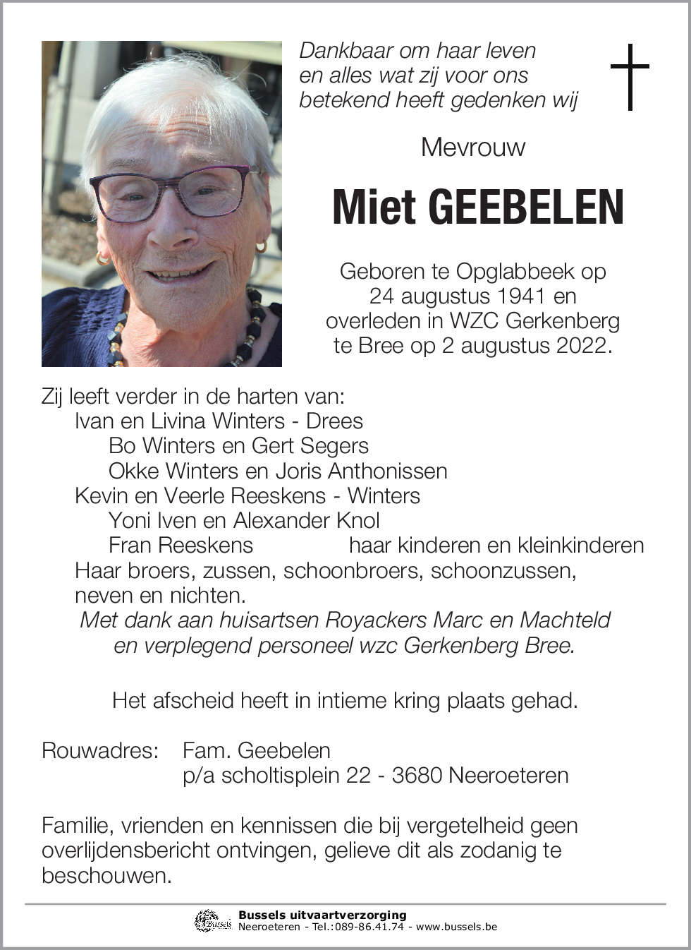 Miet GEEBELEN