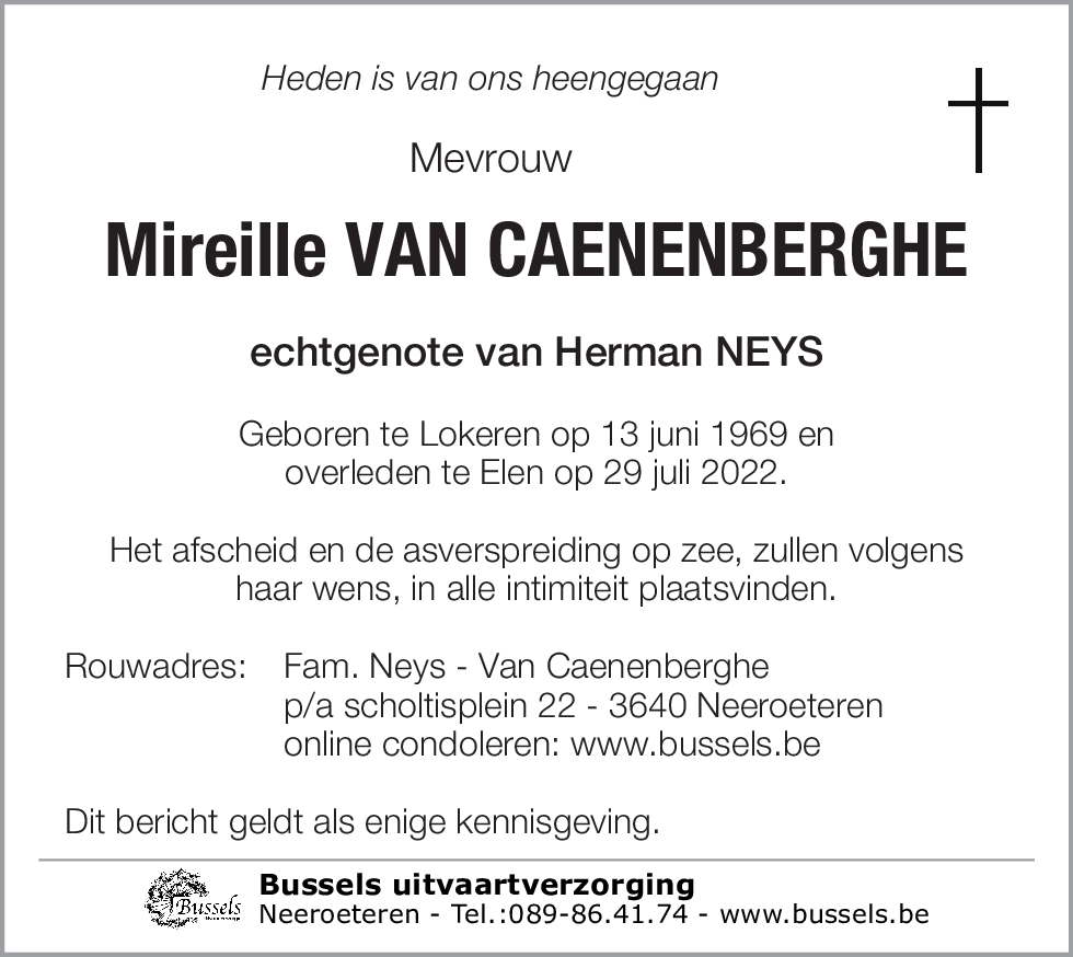 Mireille VAN CAENENBERGHE