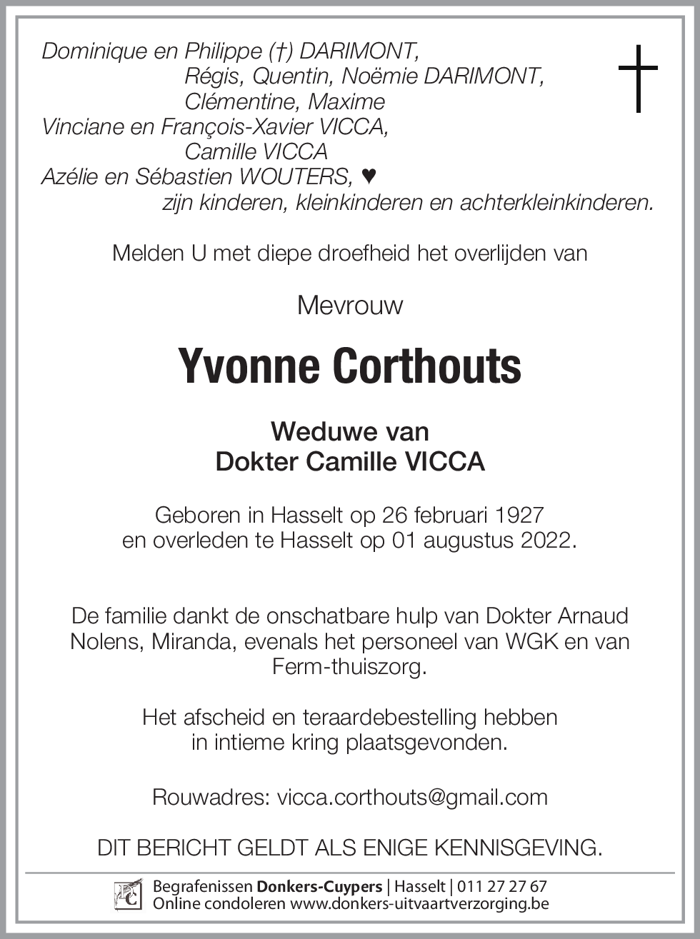 Yvonne CORTHOUTS