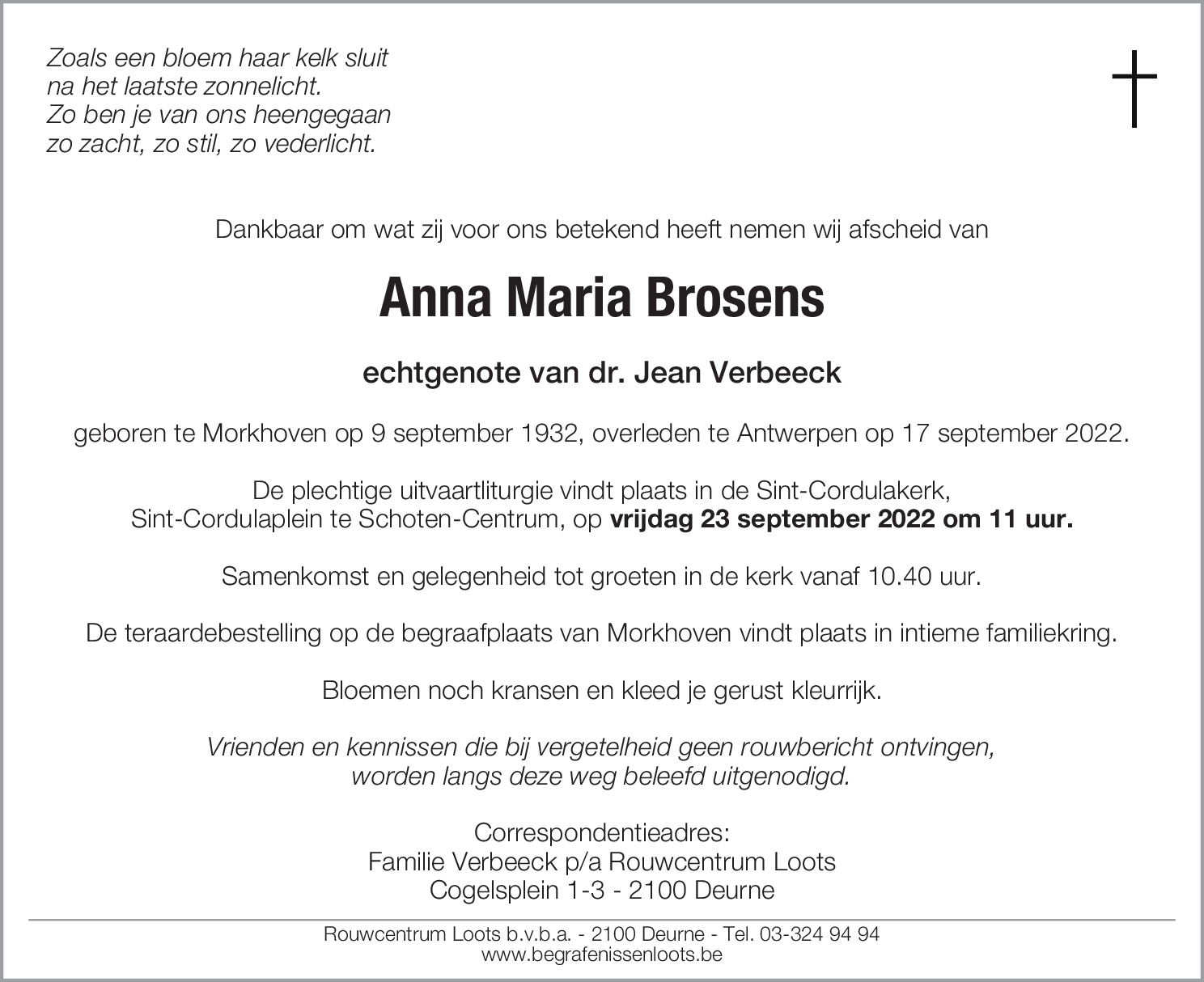 Anna Maria Brosens