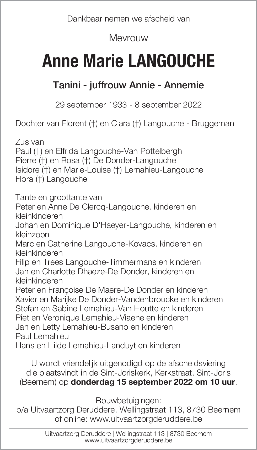 Anne Marie Langouche