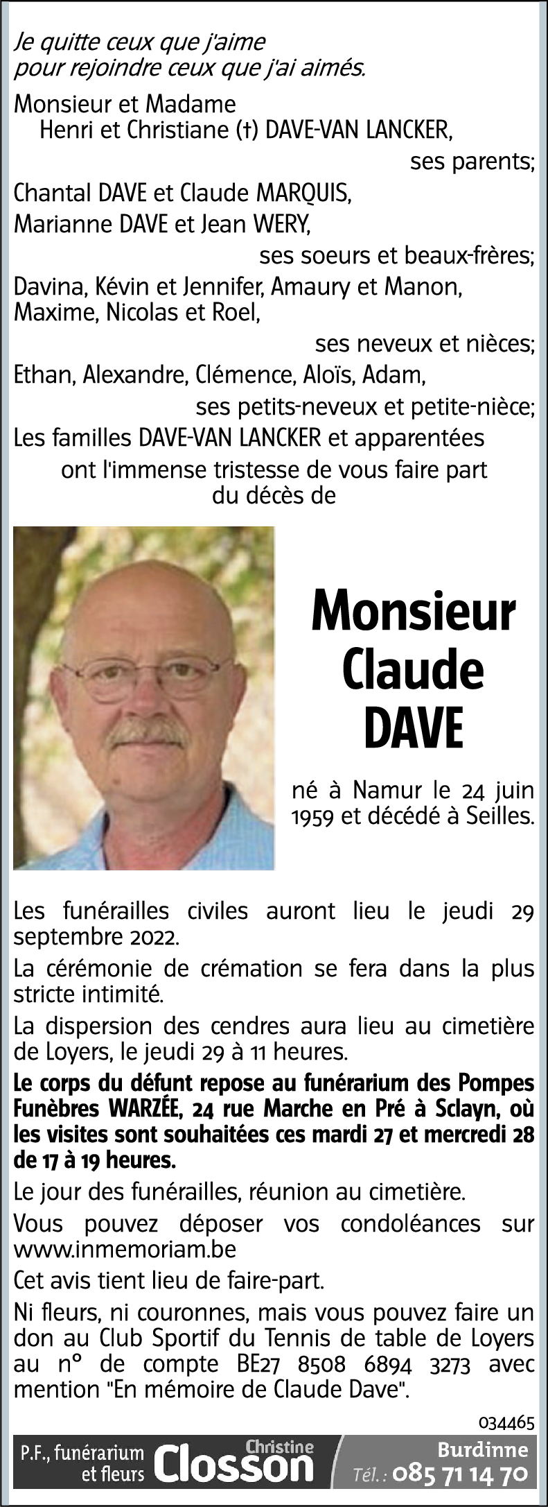 Claude DAVE