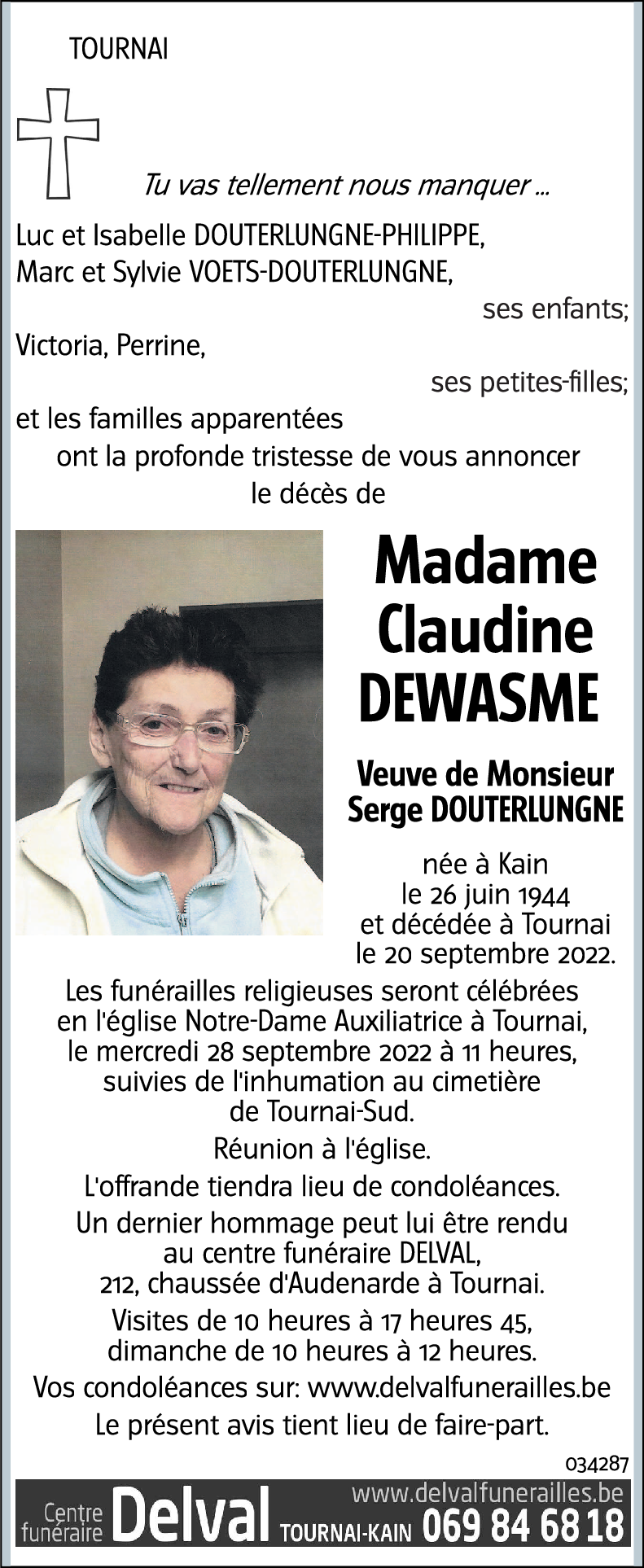 Claudine DEWASME