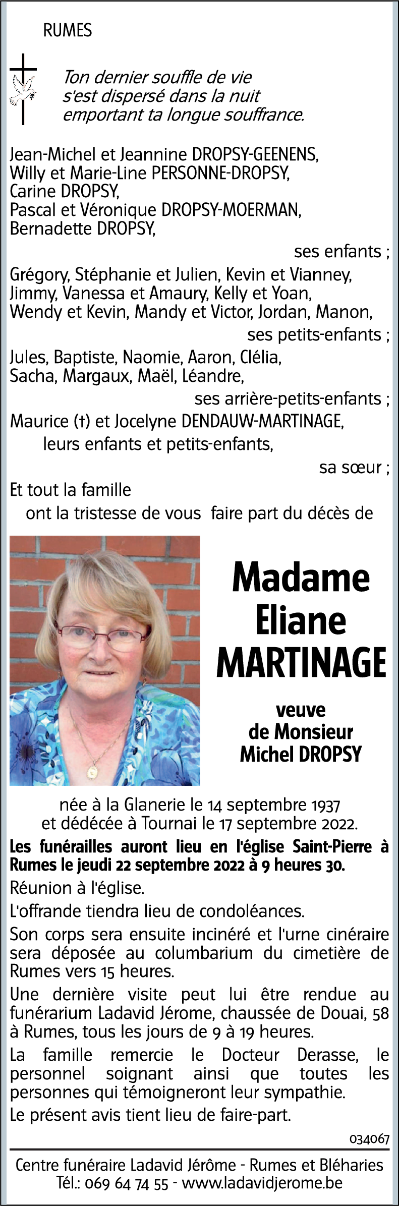 Eliane MARTINAGE