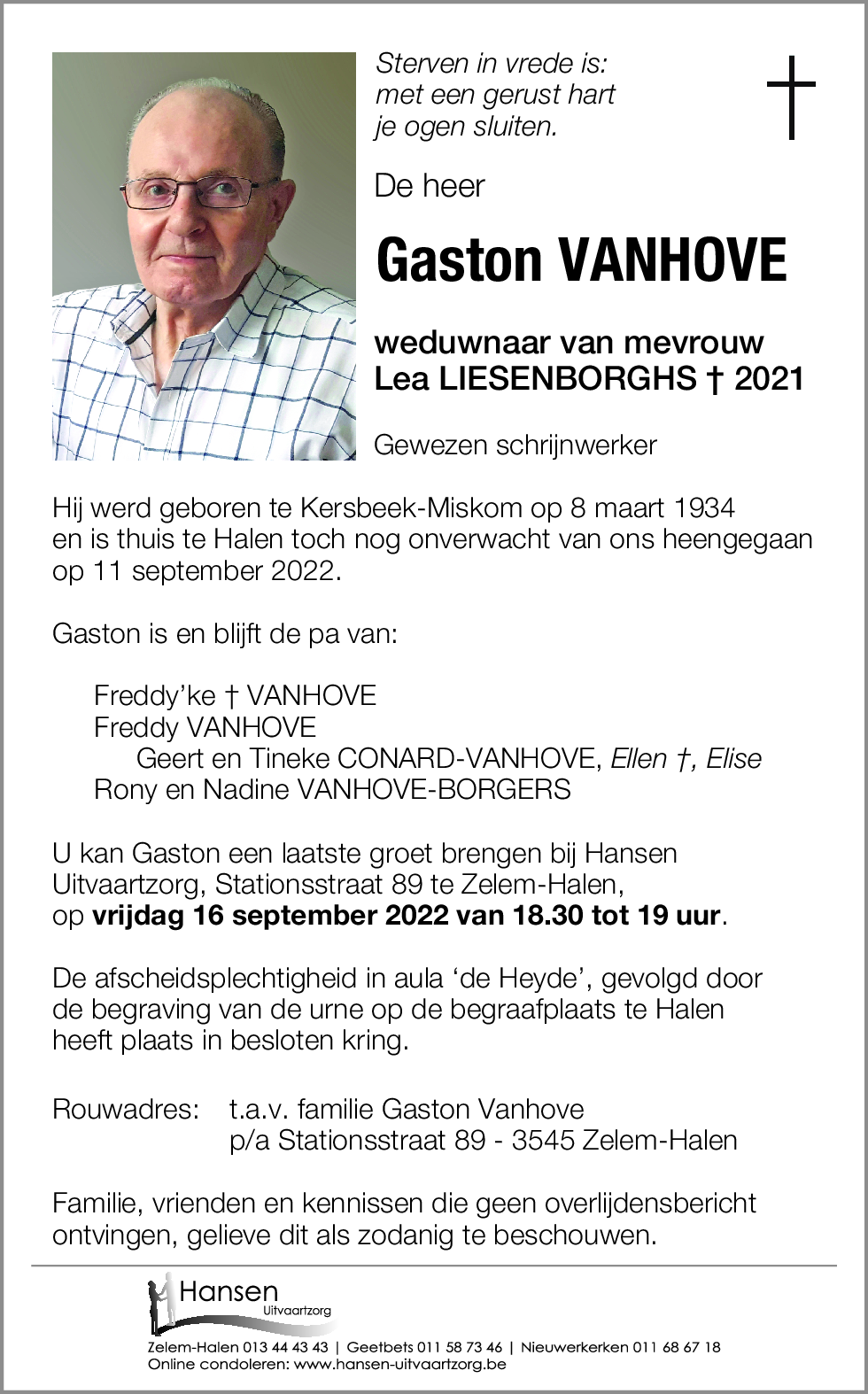 Gaston VANHOVE