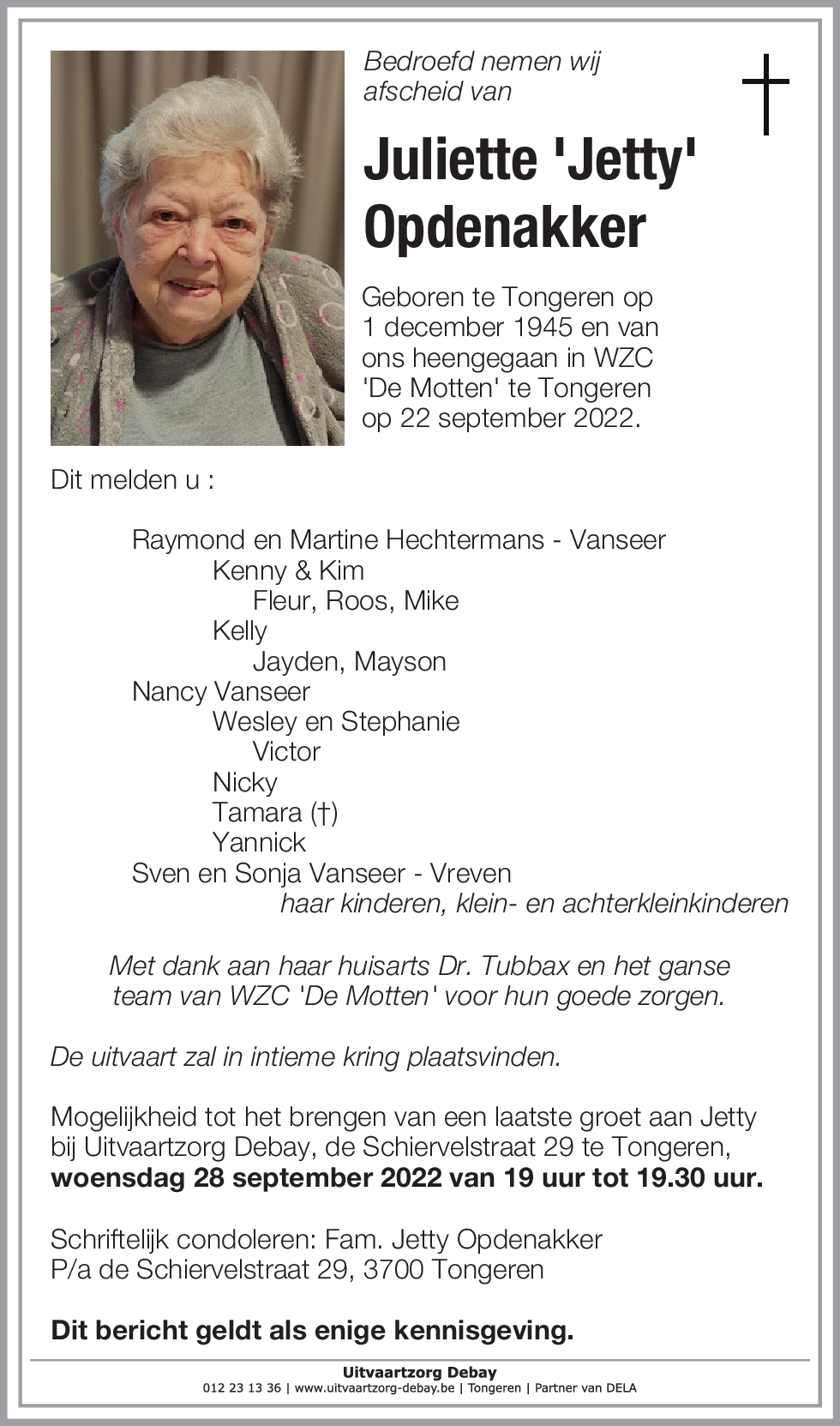 Juliette 'Jetty' Opdenakker