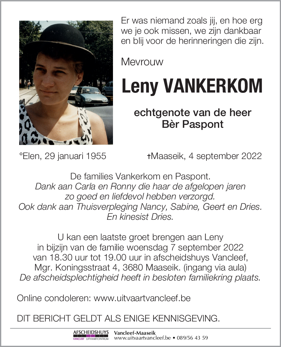 Leny Vankerkom