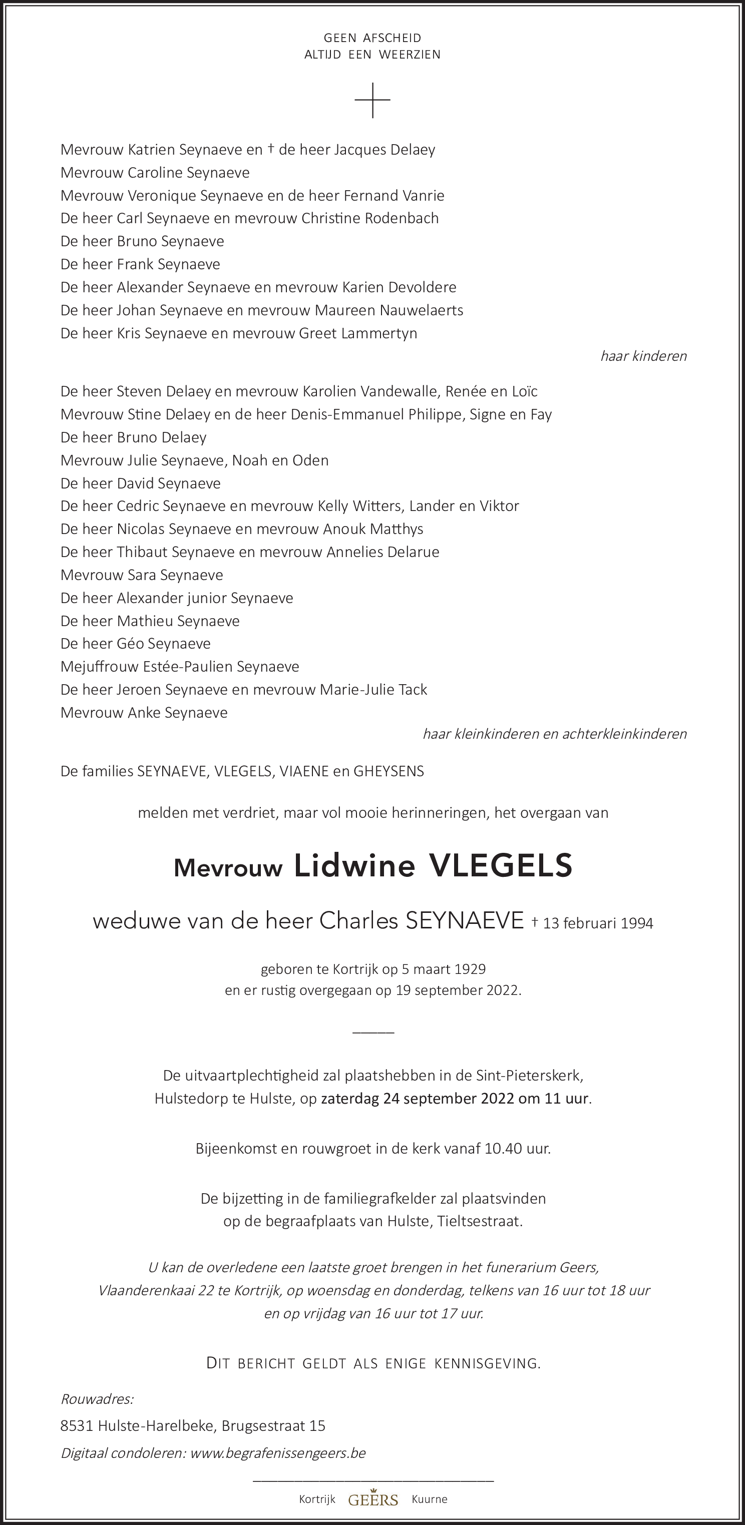 Lidwine Seynaeve - Vlegels