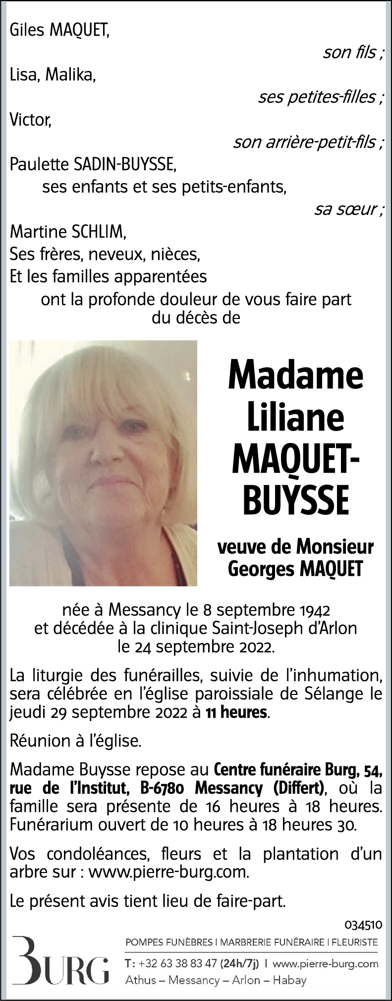 Liliane MAQUET-BUYSSE